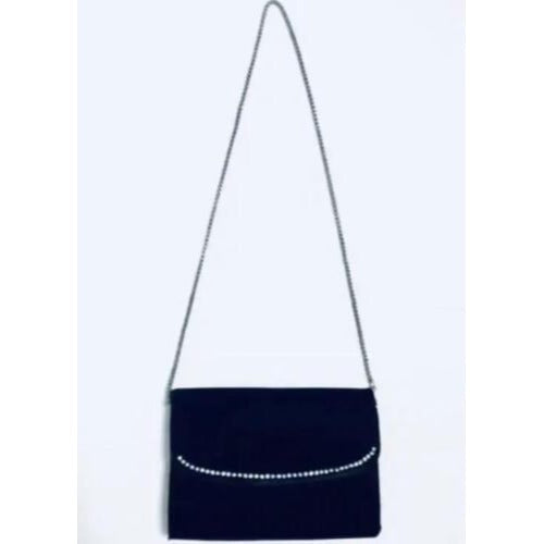 , one of a kind, Gucci, black silk velvet over leather, two-way- clutch or cross body with an Art Deco rhinestone design