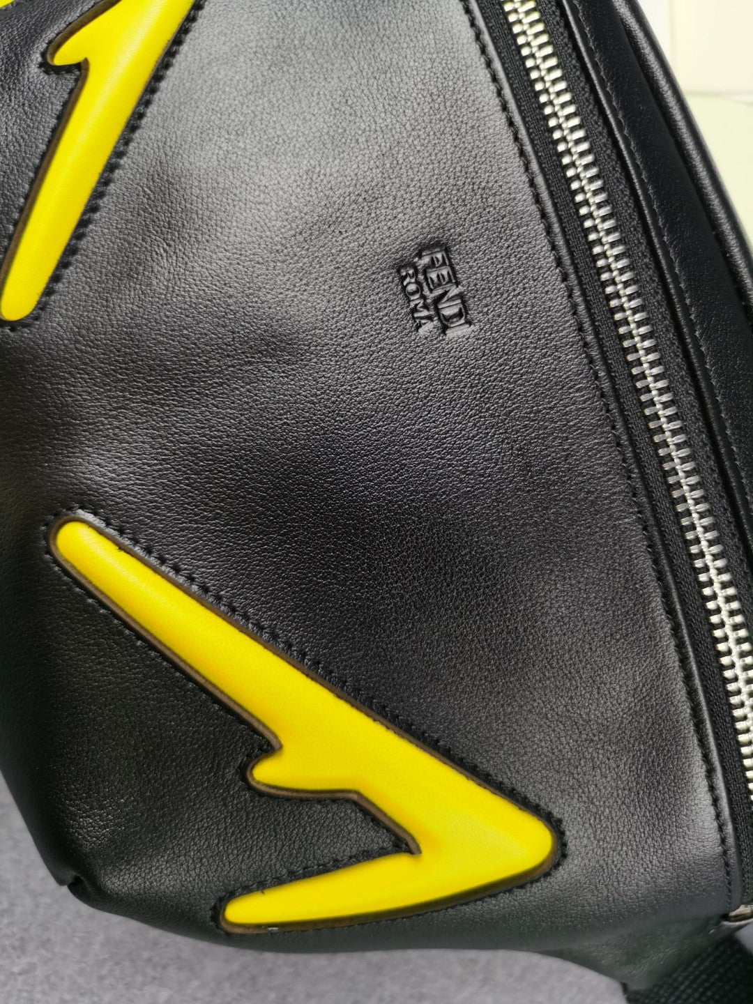 Top QualityTop Quality Little Monster Belt Bag Black/Yellow For Men, Men’s Bags 7.9in/20cm FF