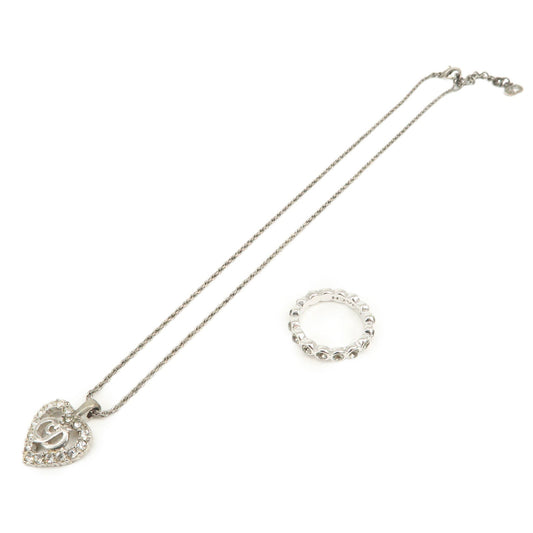 Christian Dior Coach Metal Set Of 2 Accessories Necklace Ring