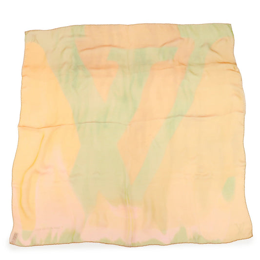 Louis Vuitton Silk 100% 90??0 Gradation Scarf Orange Green