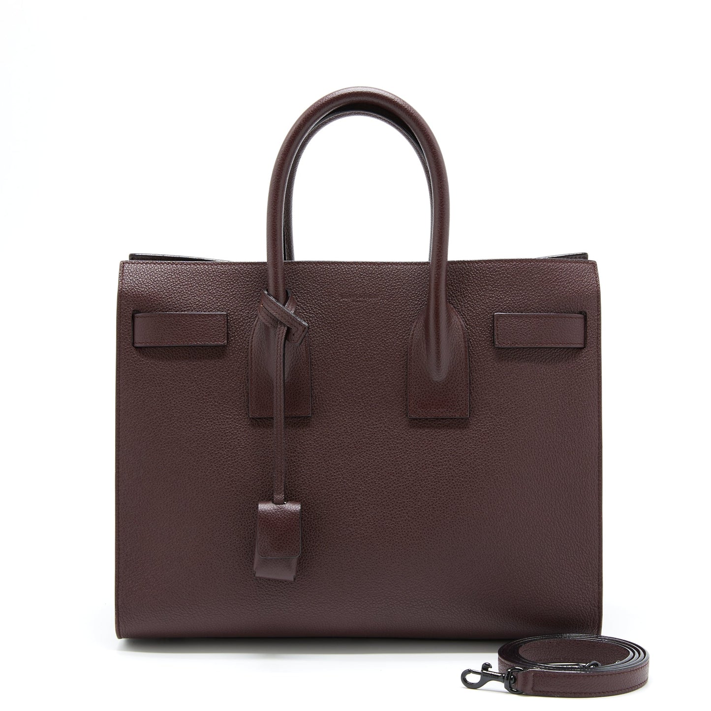 Saint Laurent/ Sac De Jour Calfskin Burgundy Black Hardware