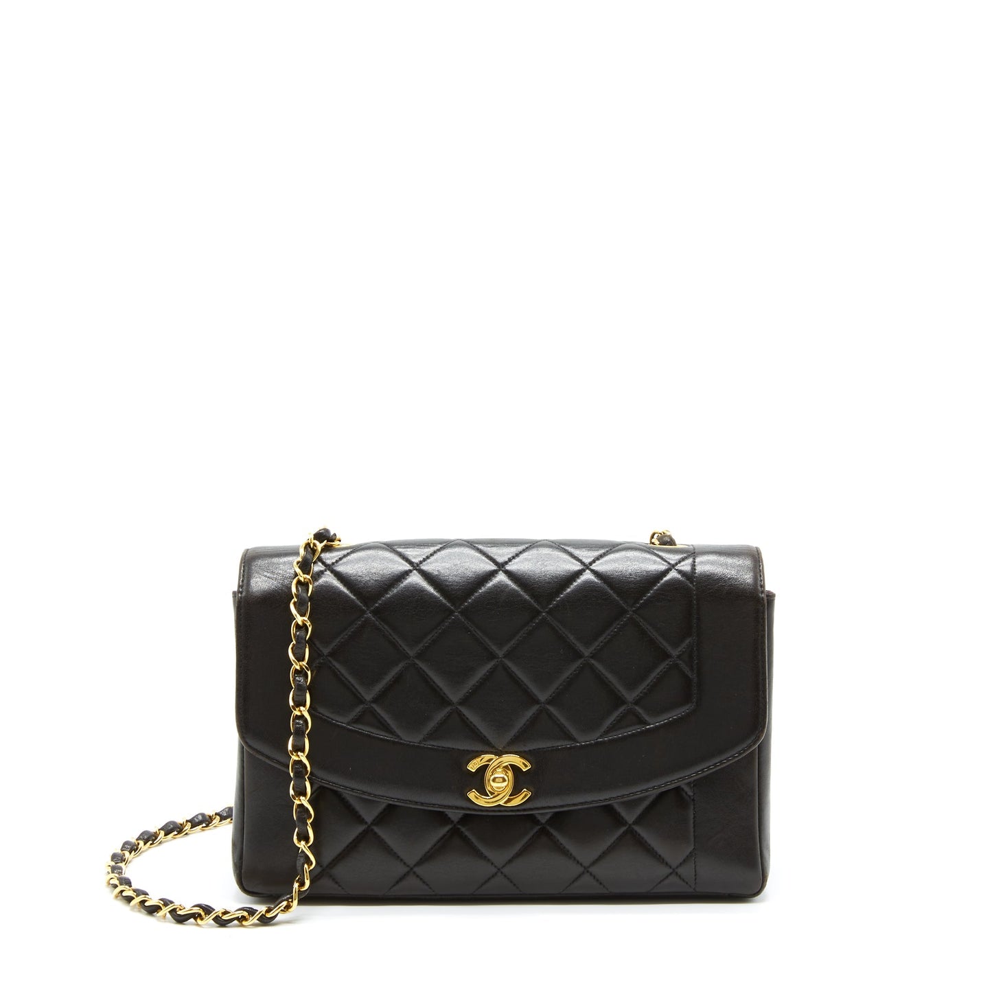 Chanel   Medium Diana Flap Bag Lambskin Black GHW
