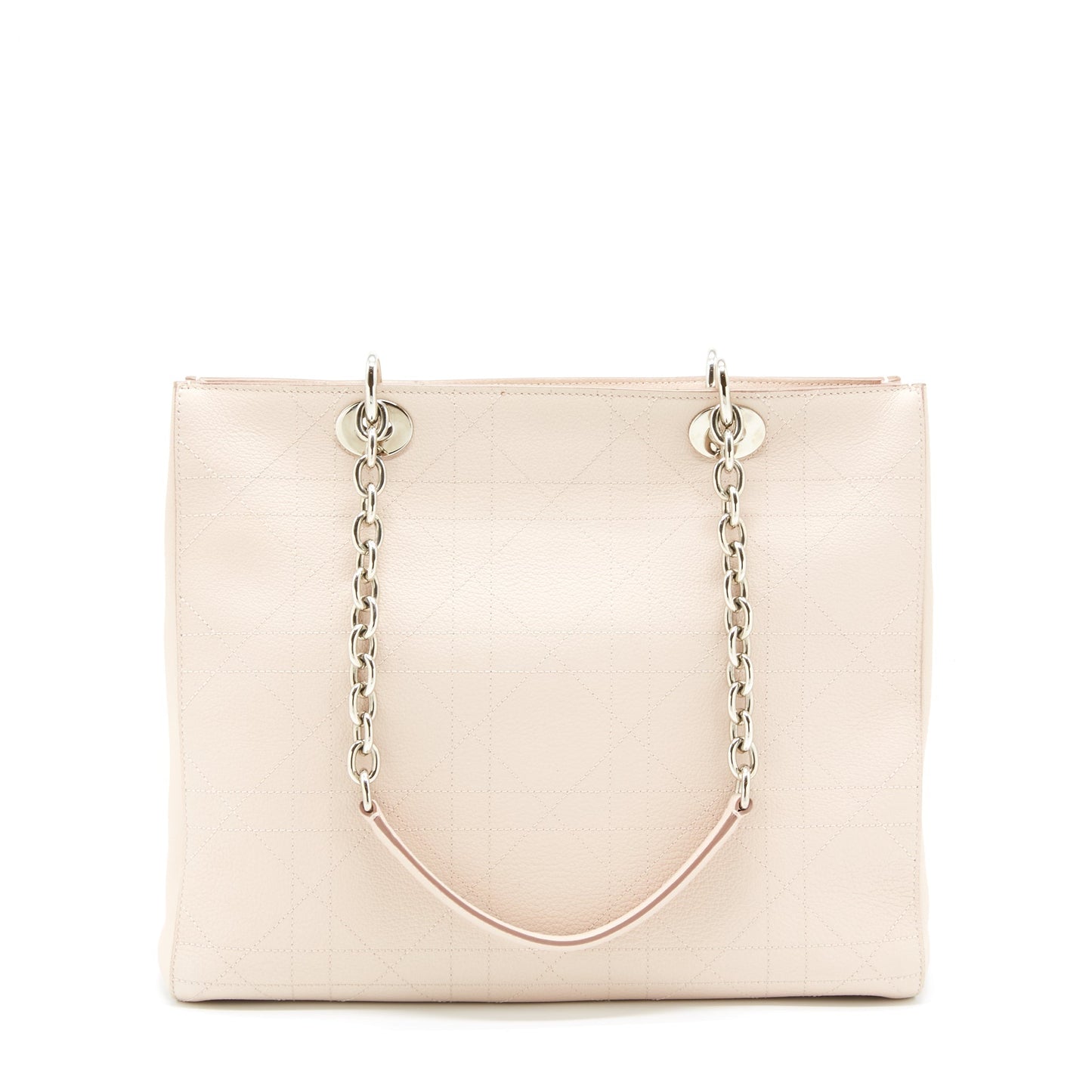 Dior Lady Dior Tote Purse Calfskin Light Beige