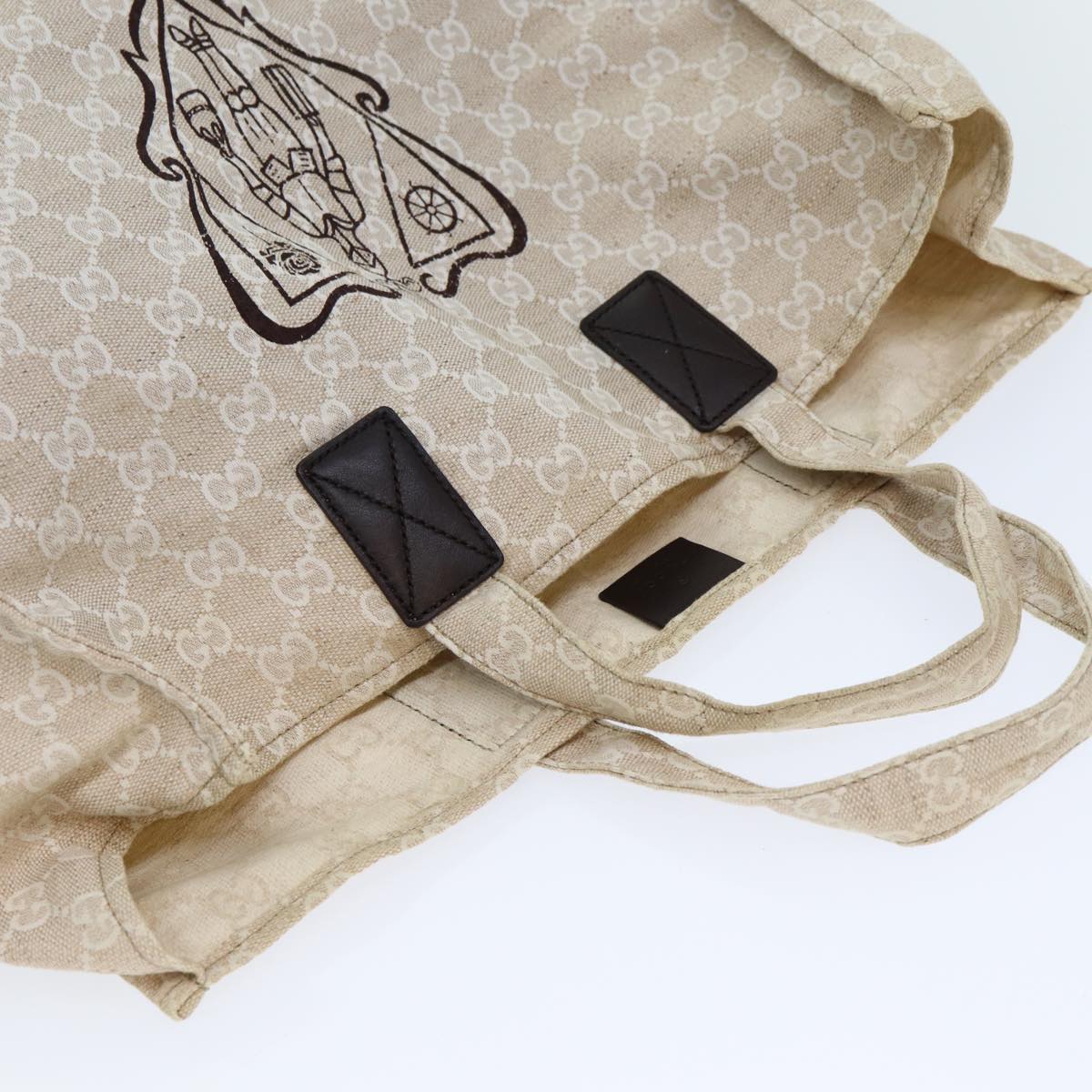 Gucci Cabas Beige Canvas Tote Bag