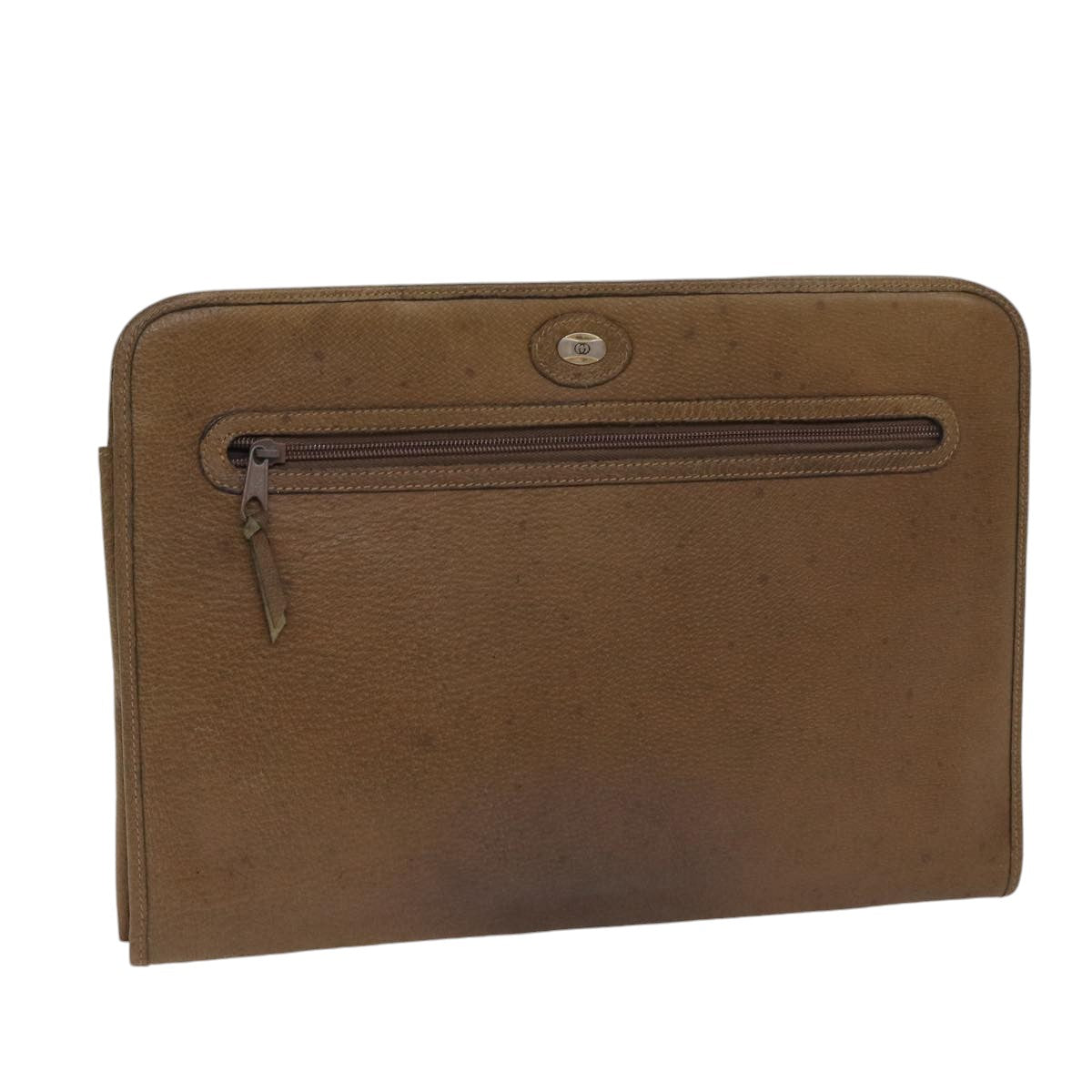 Gucci Document Bag Brown Leather Clutch Bag