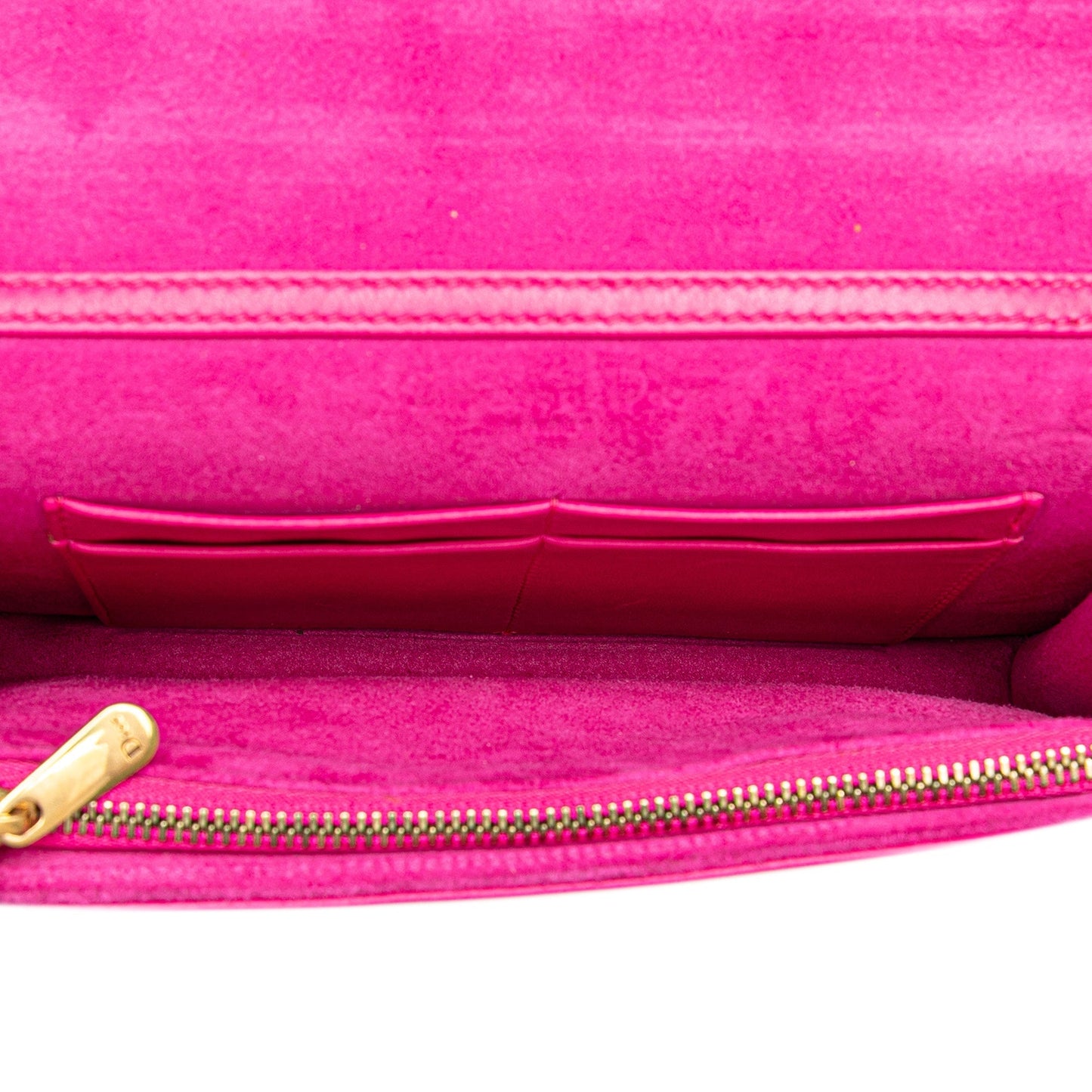 Pink Dior Lambskin Cannage DiorAddict Wallet on Chain Crossbody Bag