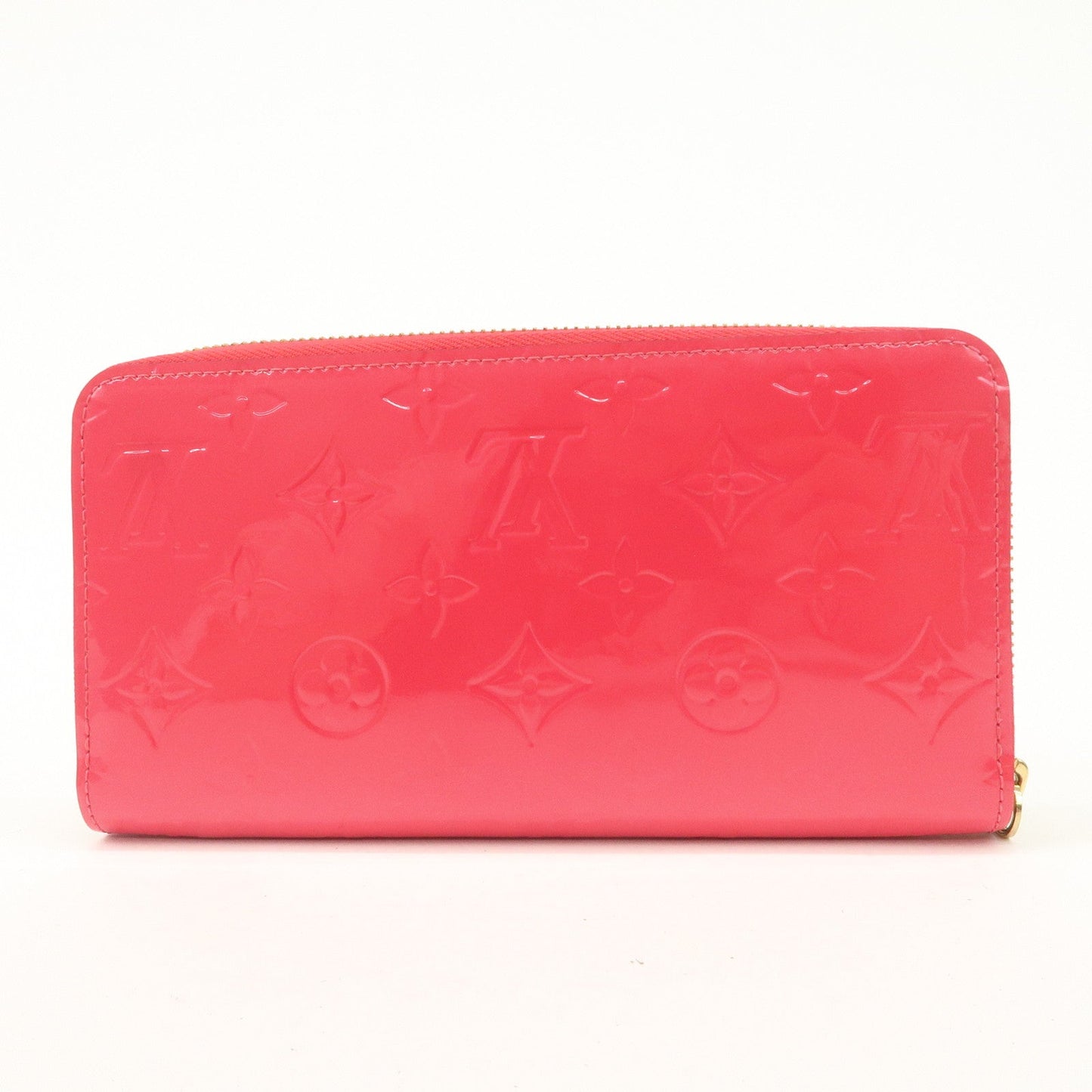 Louis Vuitton Monogram Vernis Round Zippy Wallet Hot Pink M93058  d