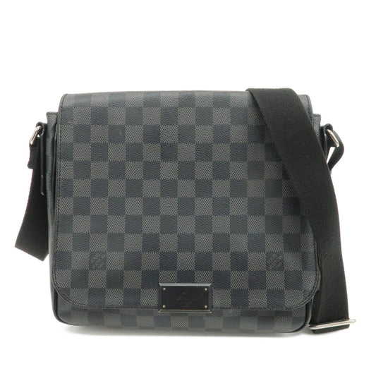 Louis Vuitton Damier Graphite District PM Shoulder Bag Noir N41260