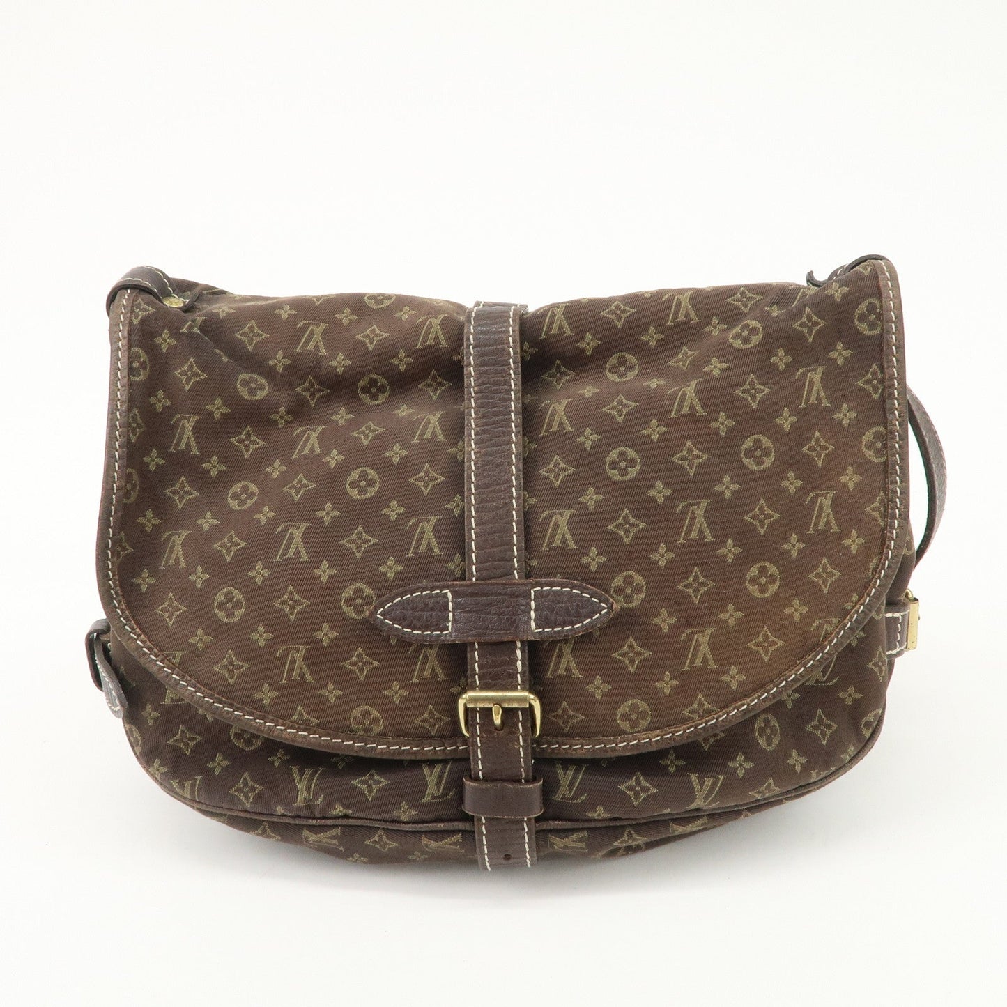 Louis Vuitton Monogram Mini Saumur 30 Hand Bag Brown Canvas ?95227  d