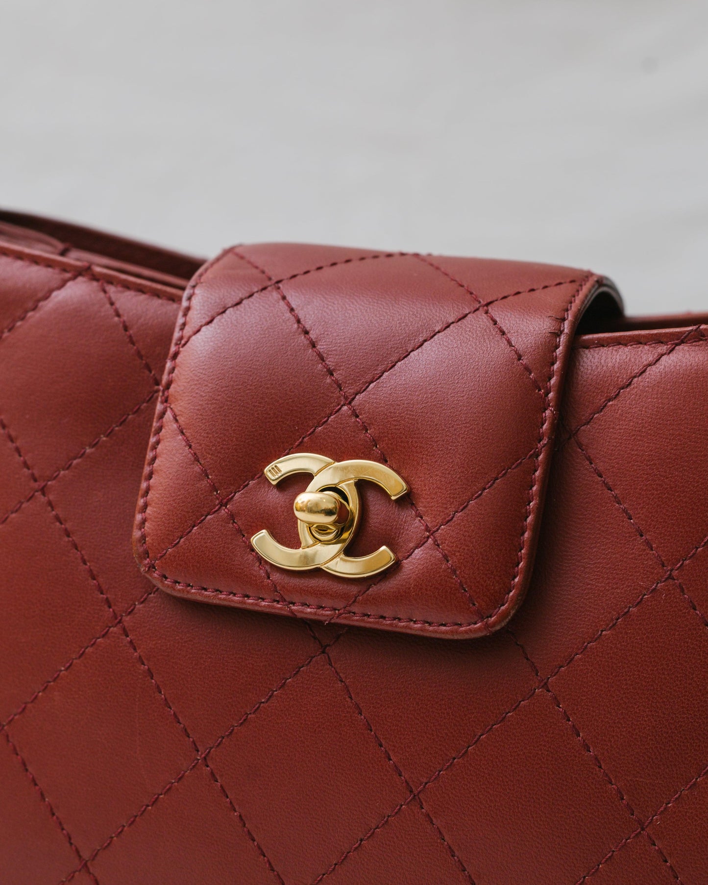 Chanel Around 2000 Made   Caviar Skin Torn Lock Shoulder Bag