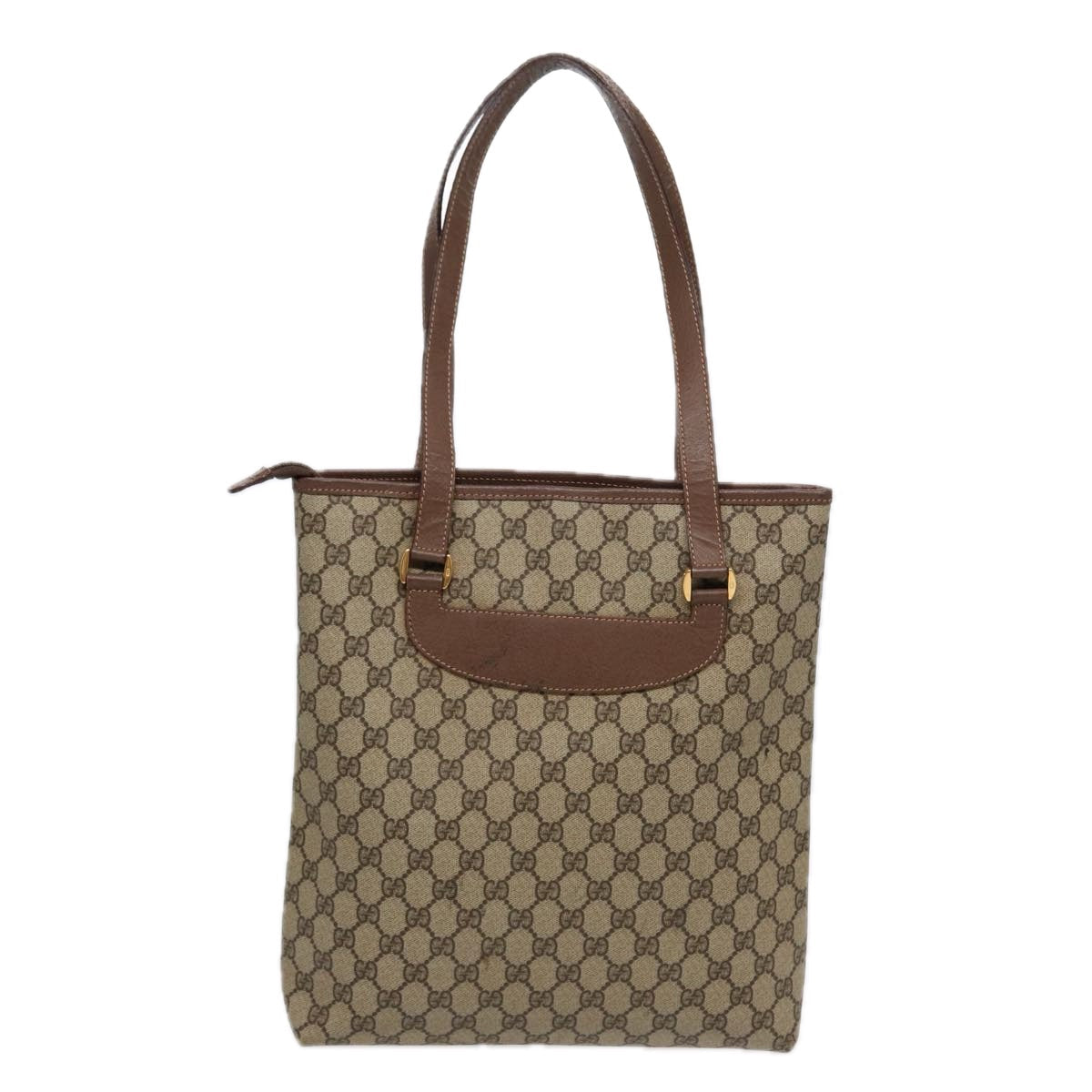 Gucci Gg Canvas Brown Canvas Tote Bag