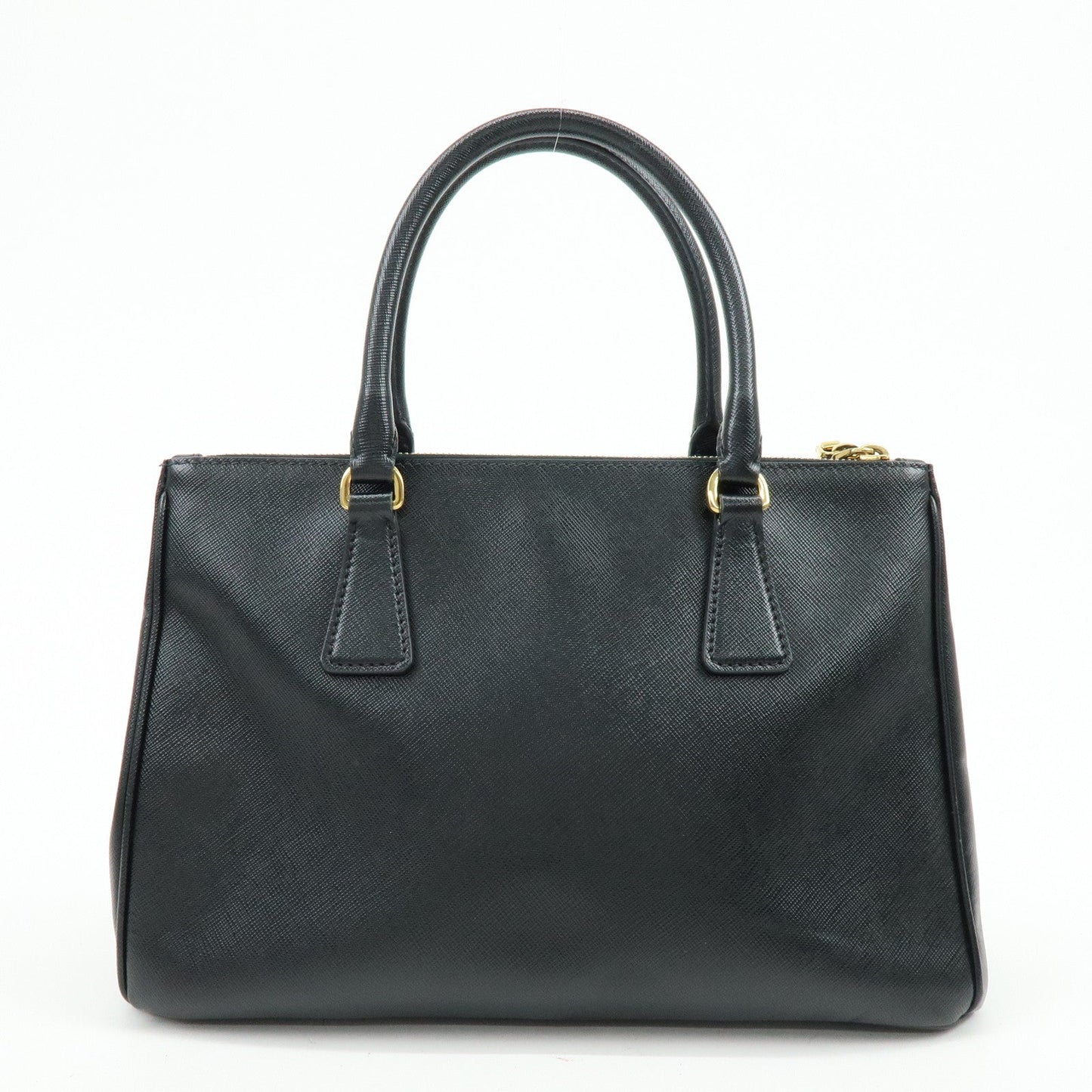PRADA Saffiano Leather 2Way Bag Hand Bag Shoulder Bag Black 1BA801