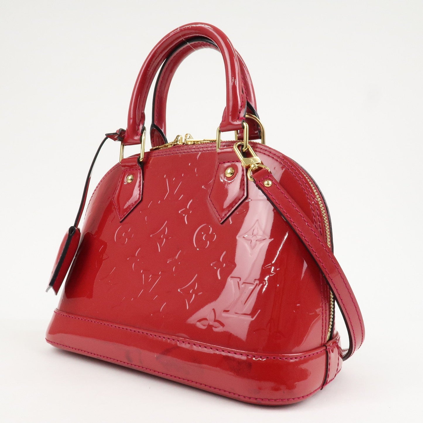 Louis Vuitton Monogram Vernis Alma BB 2Way Bag Rose Indien M91771  d
