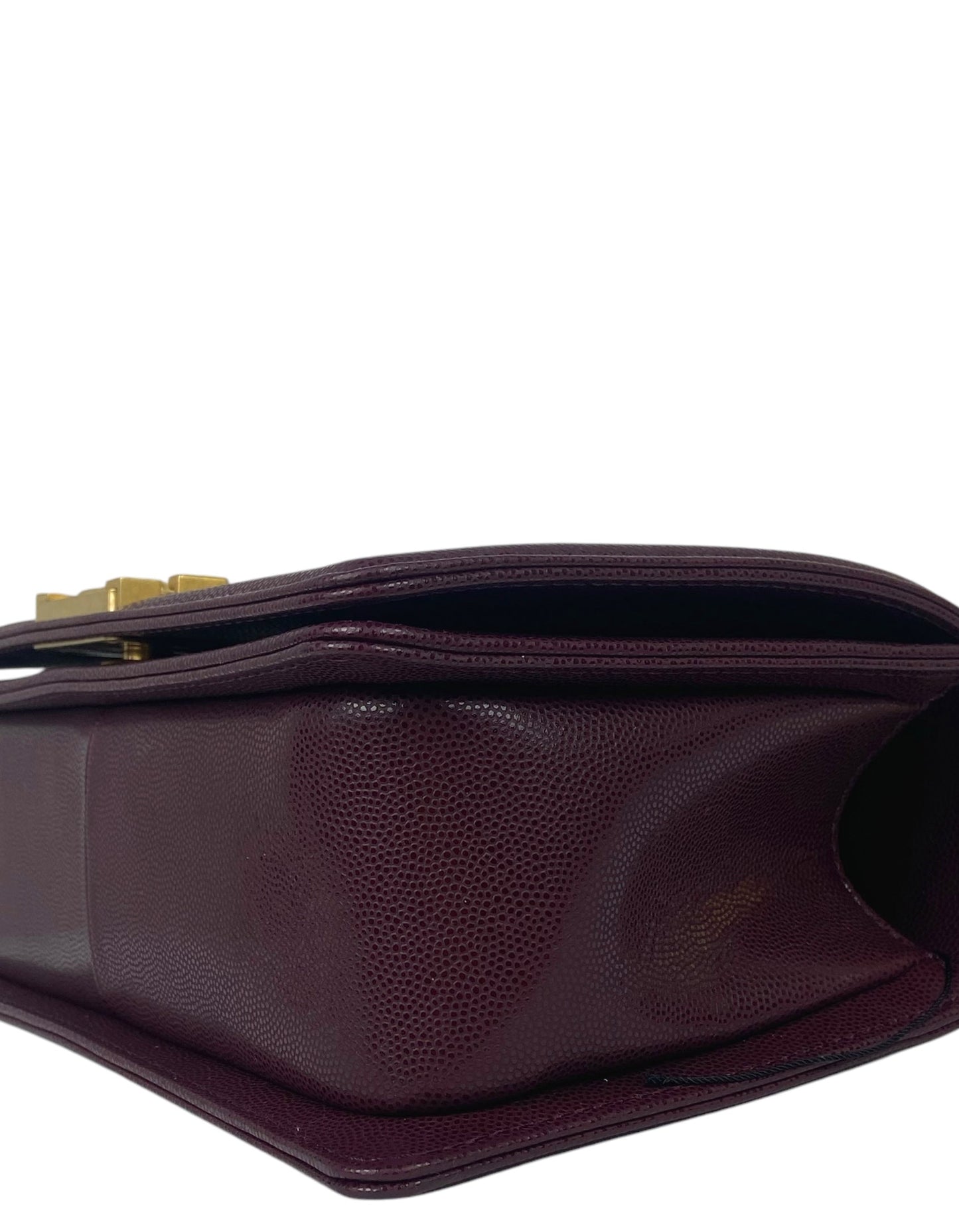 Chanel 2024 Burgundy Caviar Medium Top Handle Boy
