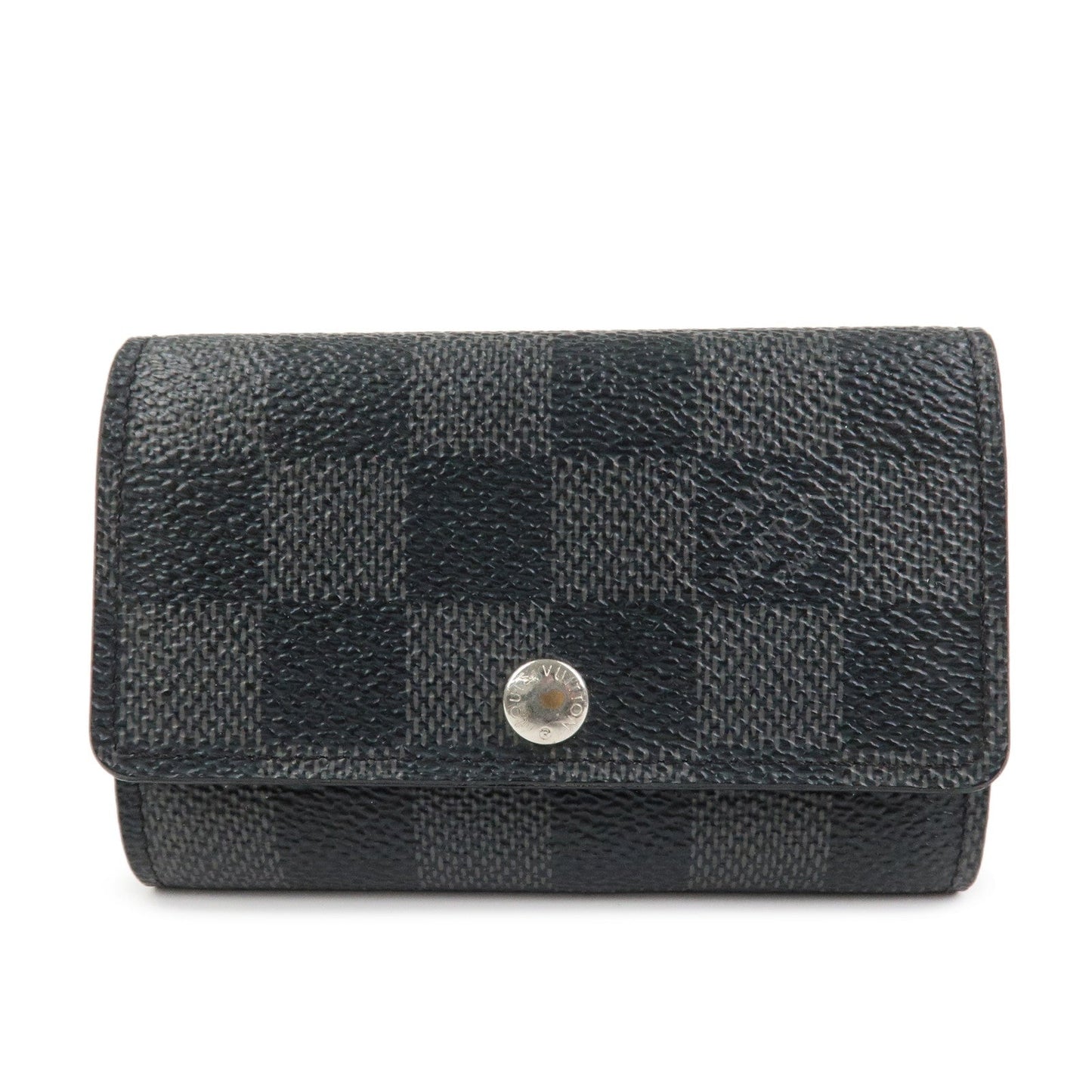 Louis Vuitton Damier Graphite Multicle 6 Key Case Gray Black N62662