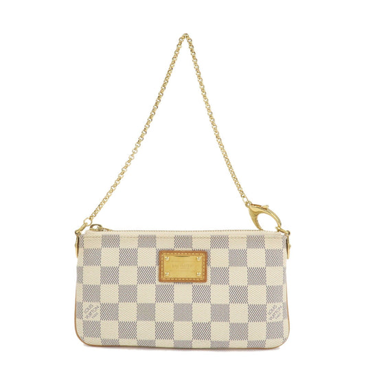 Louis Vuitton Damier Azur Pochette Milla MM Mini Pouch N60027  d