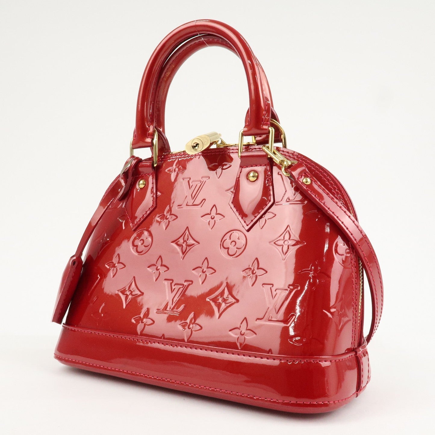 Louis Vuitton Monogram Vernis Alma BB 2Way Bag Red POMME D'AMOUR M91606  d