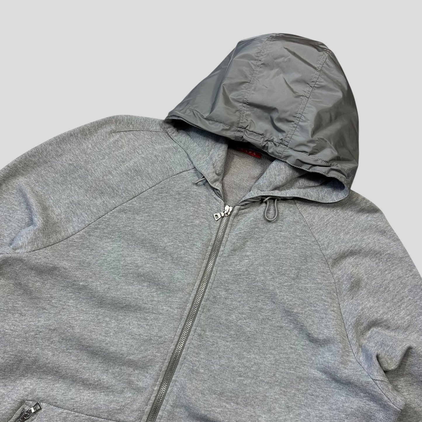 Prada Sport 2007 Nylon Hooded Zip-up Hoodie Jacket - XXL
