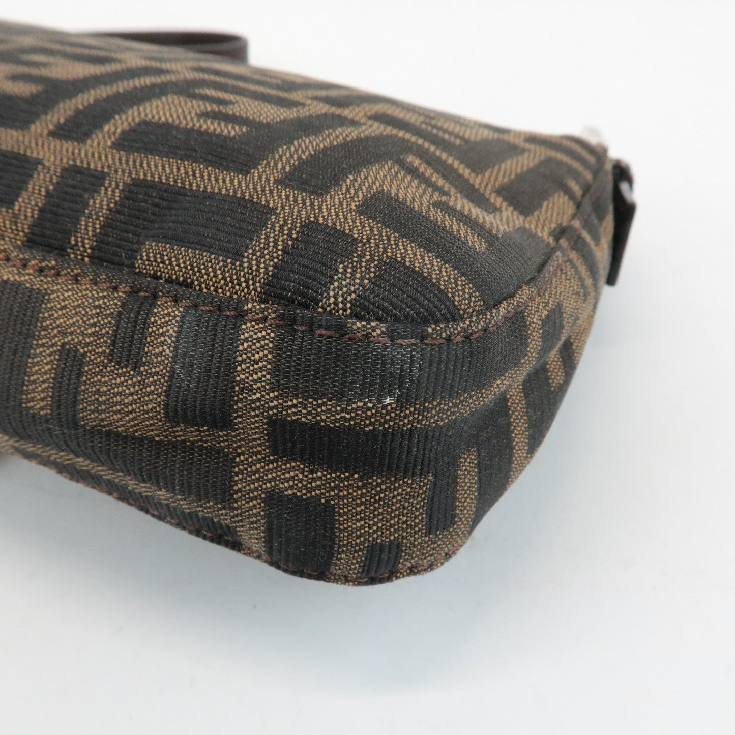 FENDI Zucca Mamma Baguette Canvas Shoulder Bag 26424 Brown Black  d