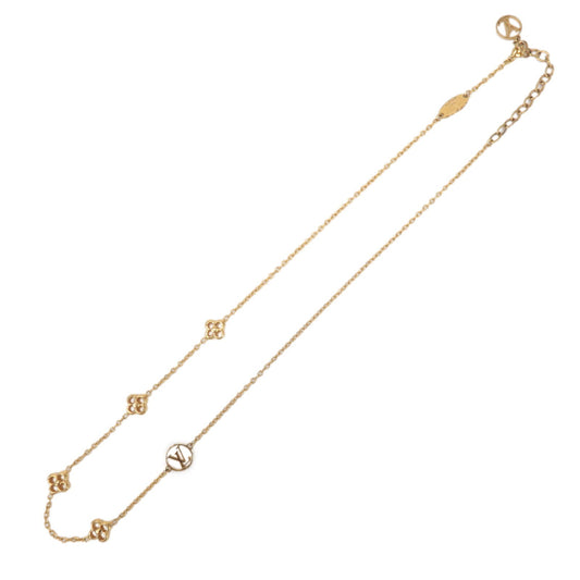 Louis Vuitton Flowerful Necklace LV Circle Metal Gold M68125
