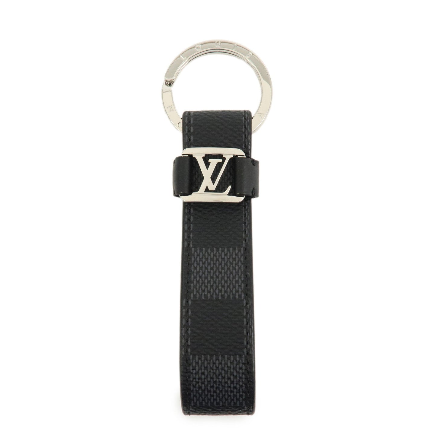 Louis Vuitton Damier Graphite Dragonne Key Chain Bag Charm M62706