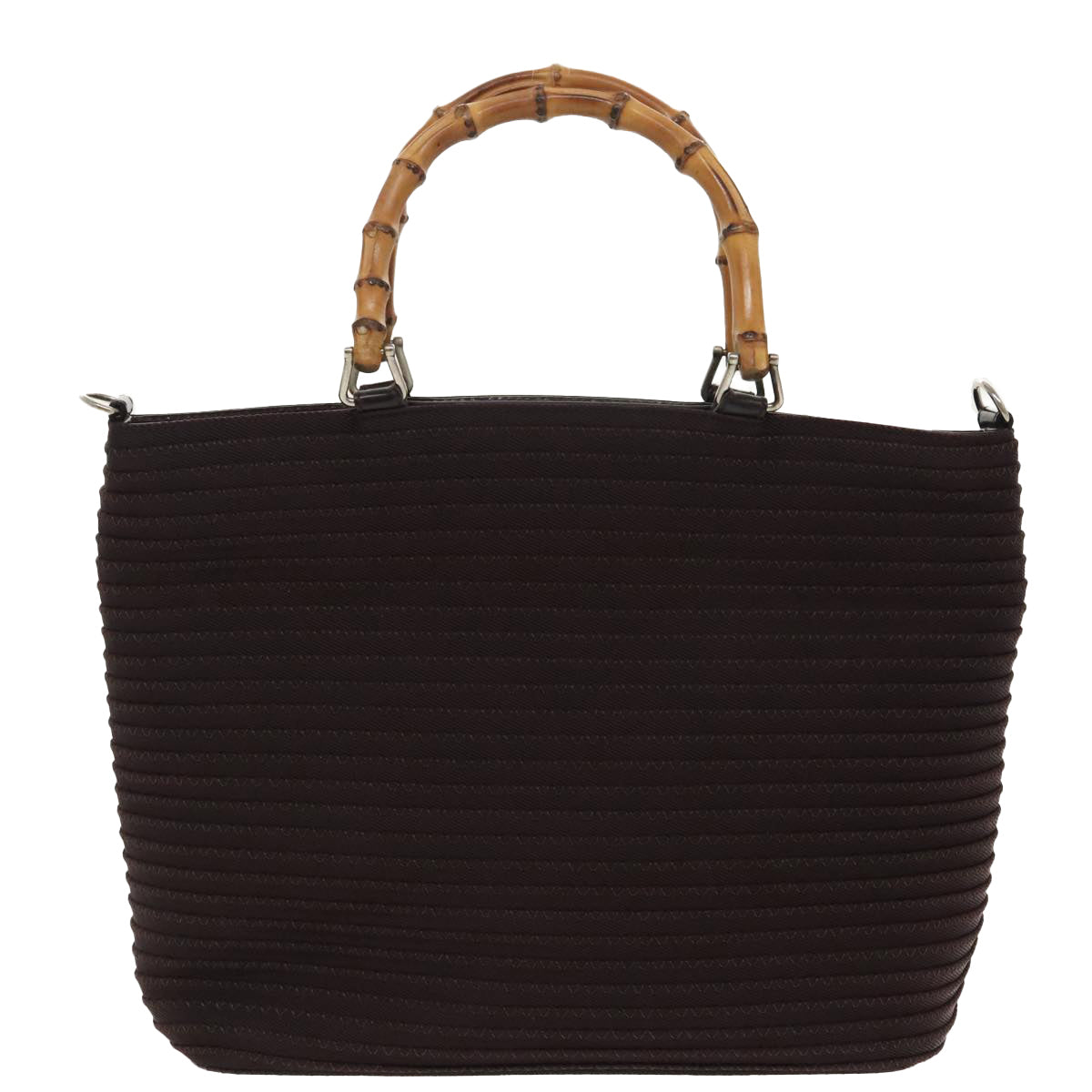 Gucci Bamboo Burgundy Synthetic Handbag