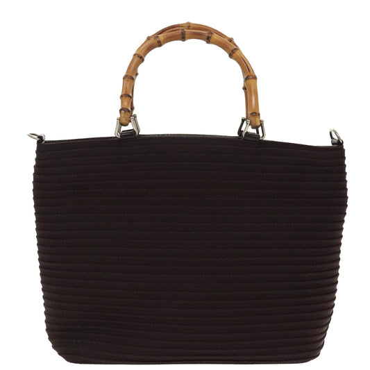 Gucci Bamboo Burgundy Synthetic Handbag