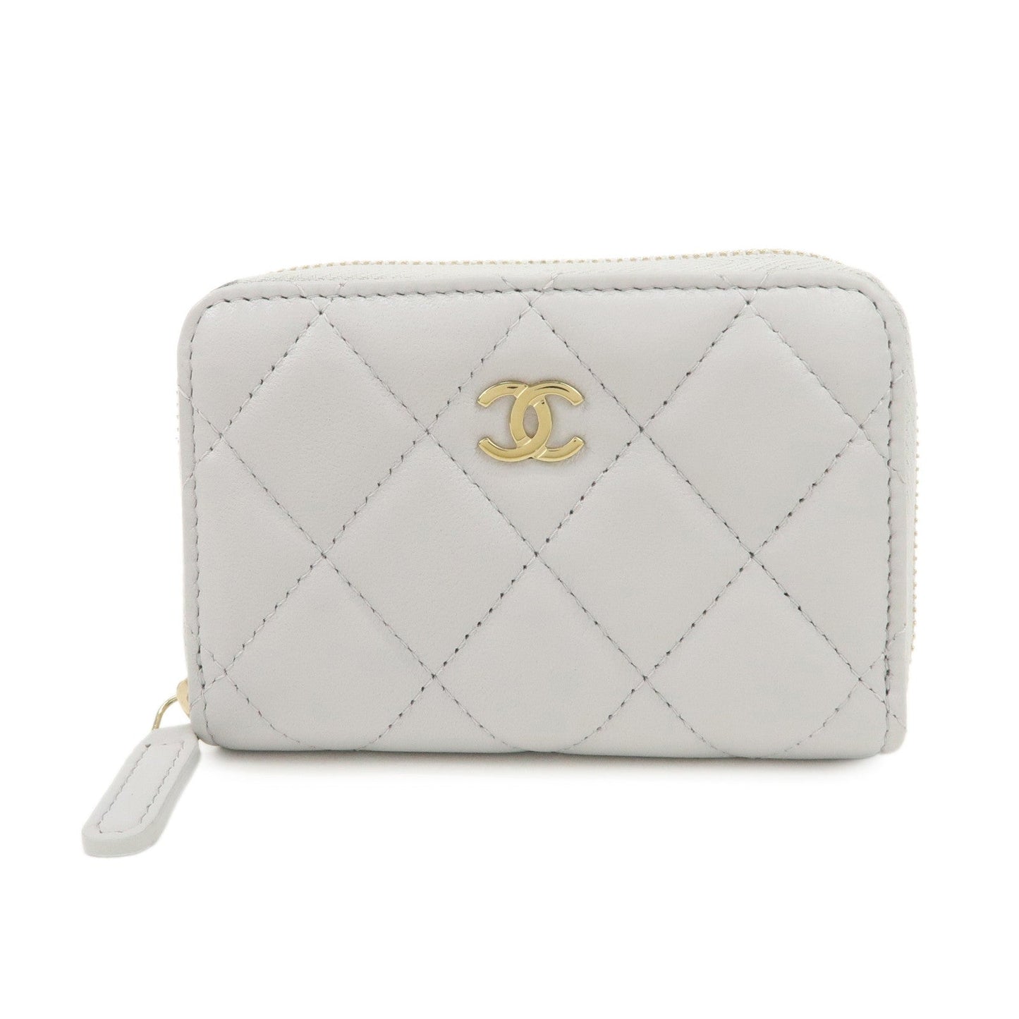 CHANEL COCO Mark Matelasse Classic Round Zippy Coin Purse AP0216