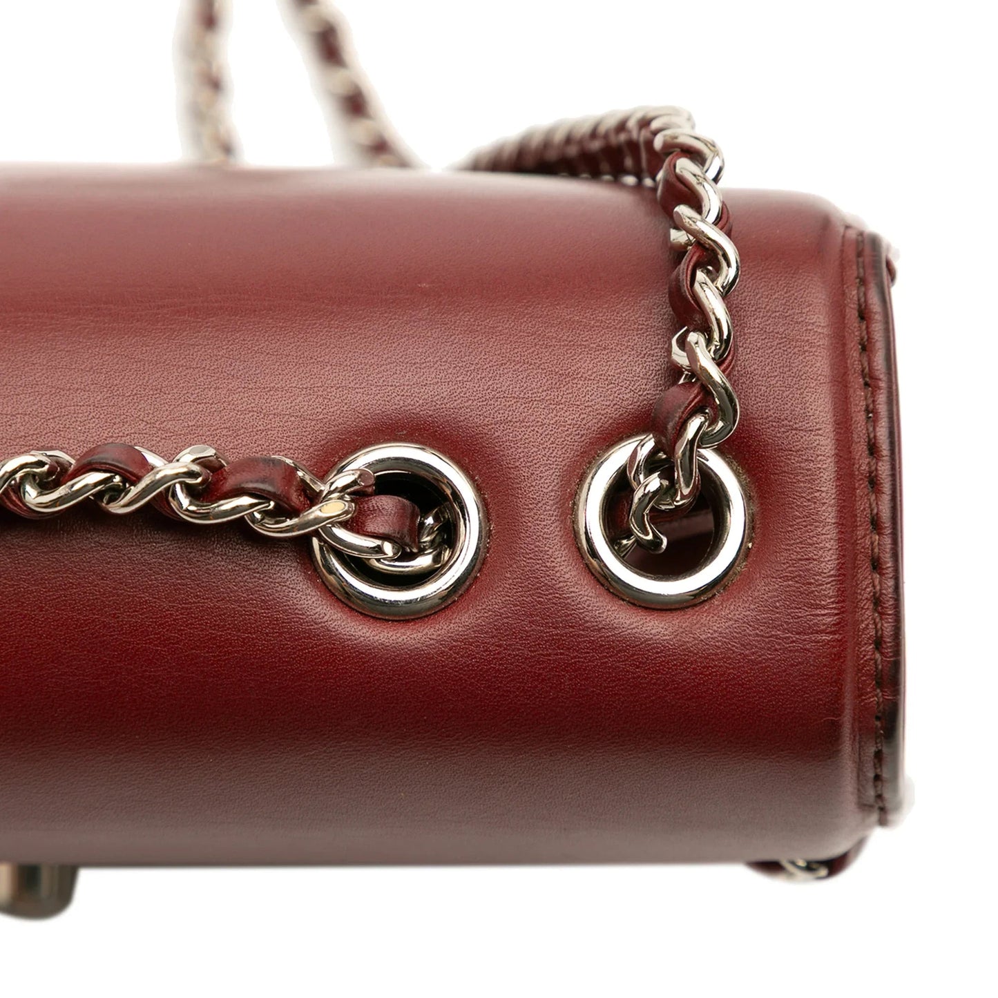 Red Chanel Small Calfskin Braided Chic Flap Shoulder Bag