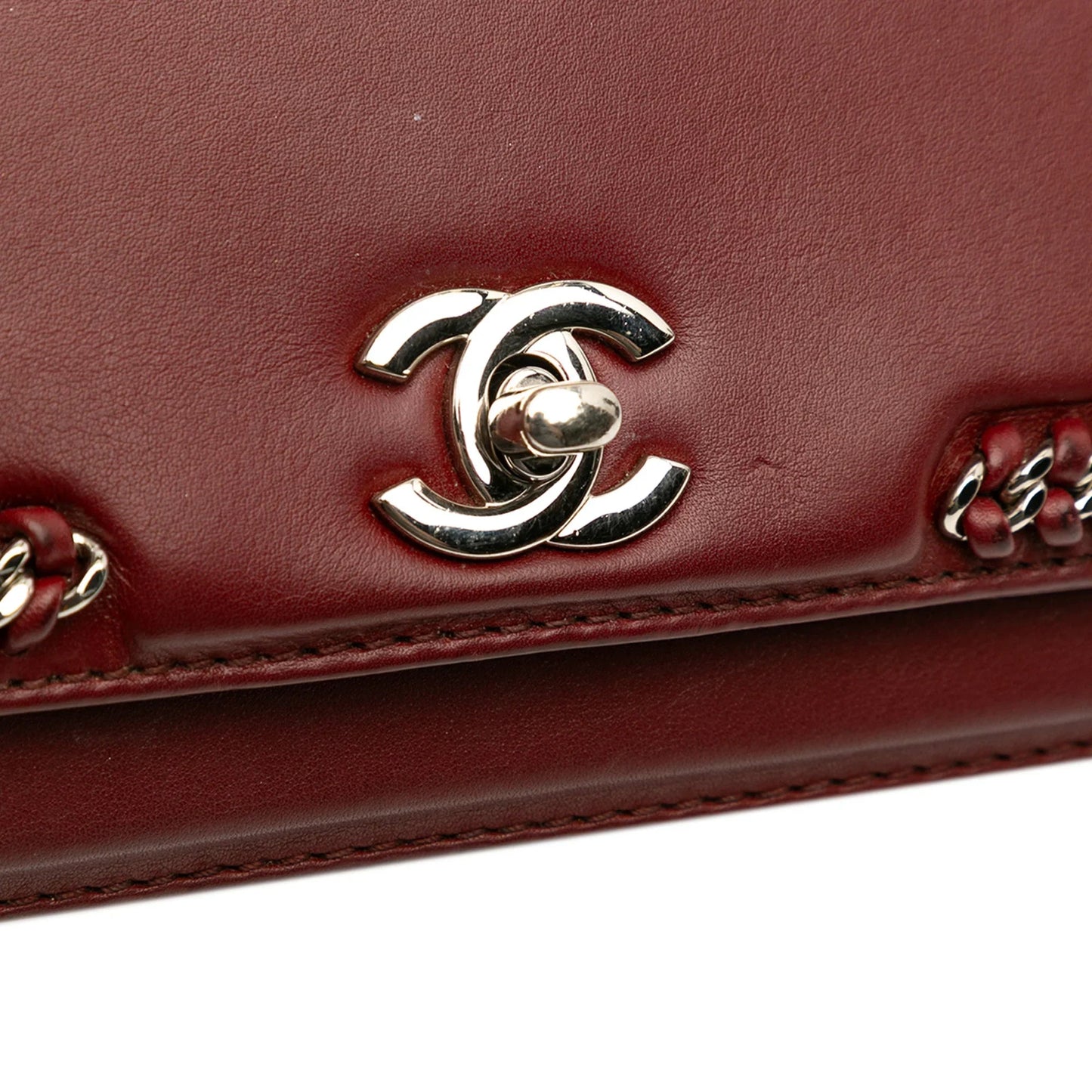 Red Chanel Small Calfskin Braided Chic Flap Shoulder Bag
