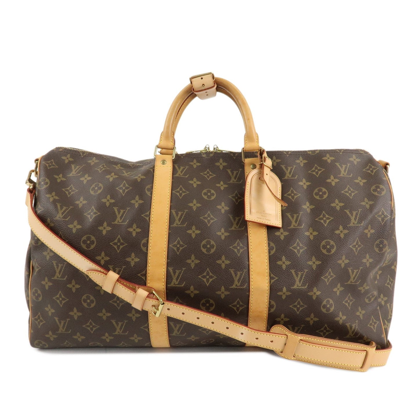 Louis Vuitton Monogram Keep All 50 Bandouliere Boston Bag M41416  d