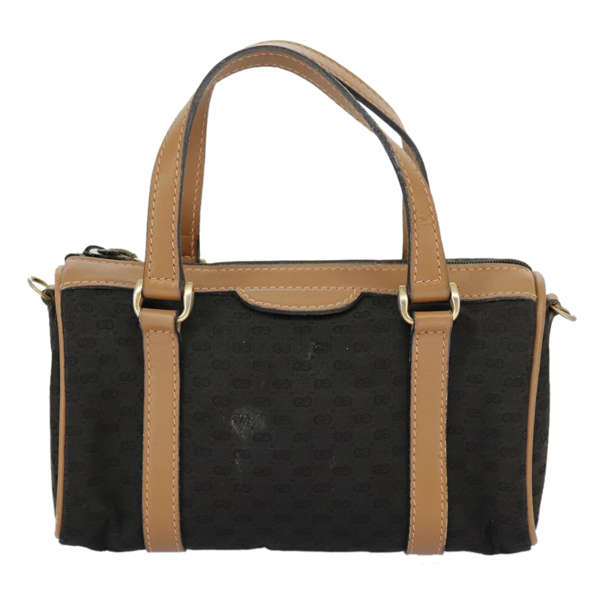 Gucci Micro Small Gg Canvas Black Canvas Handbag
