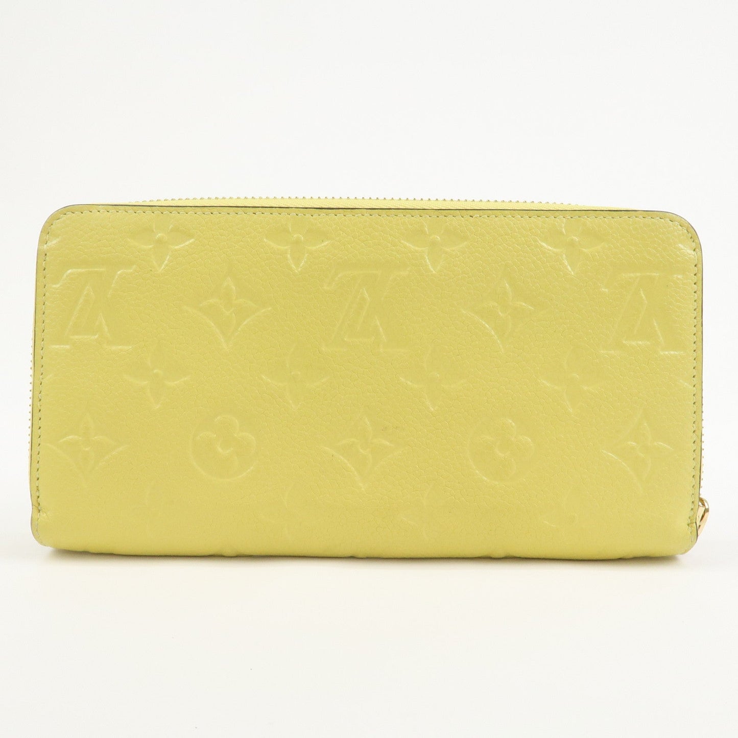 Louis Vuitton Monogram Empreinte Round Zippy Wallet Jaune M82043