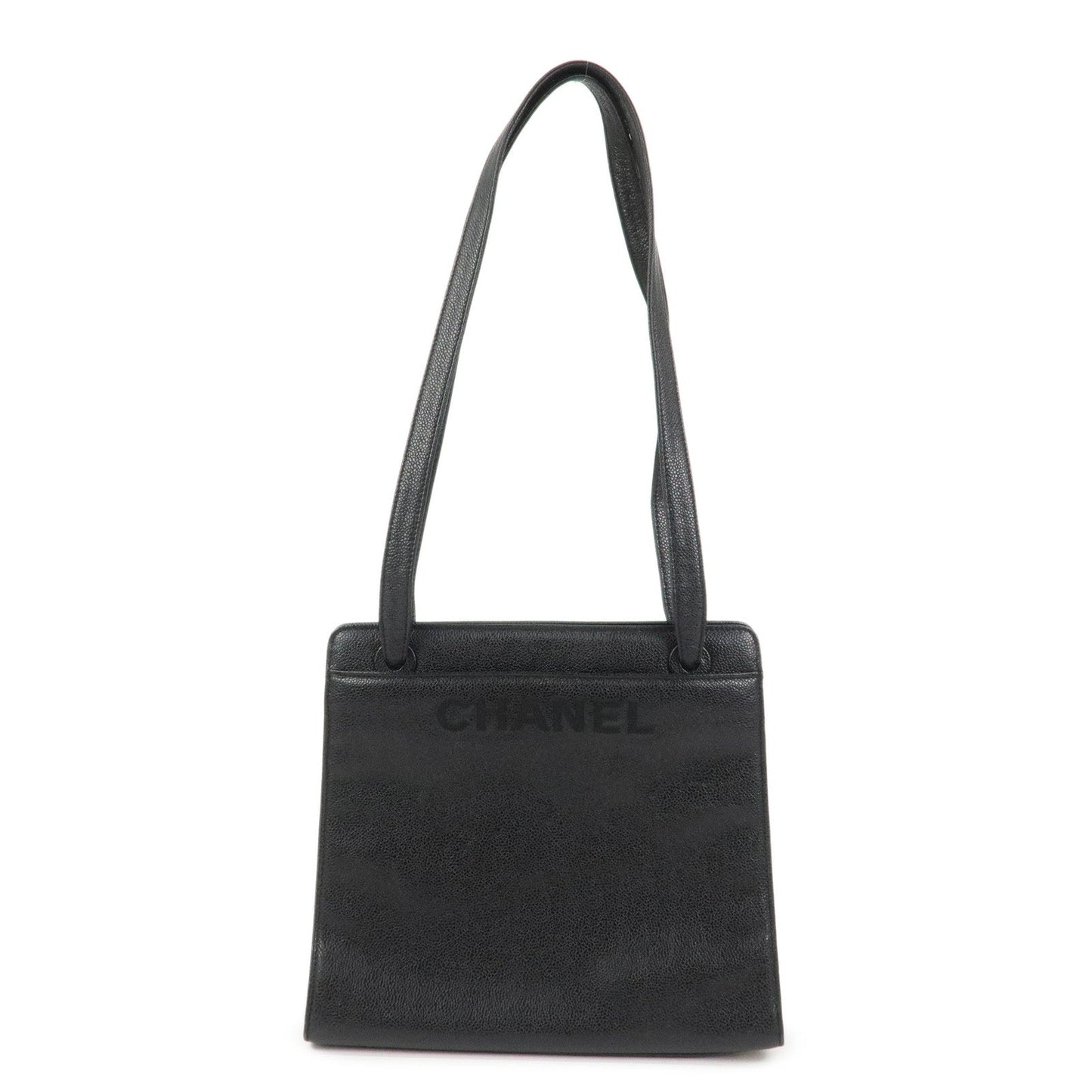 CHANEL COCO Mark Caviarskin Shoulder Bag Hand Bag Black