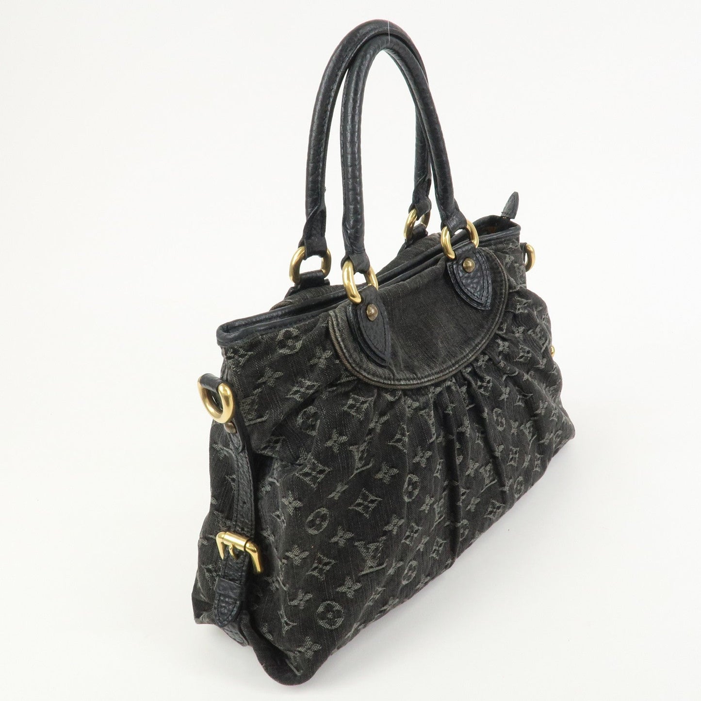 Louis Vuitton Monogram Denim Neo Cabby MM 2Way Bag Noir M95351