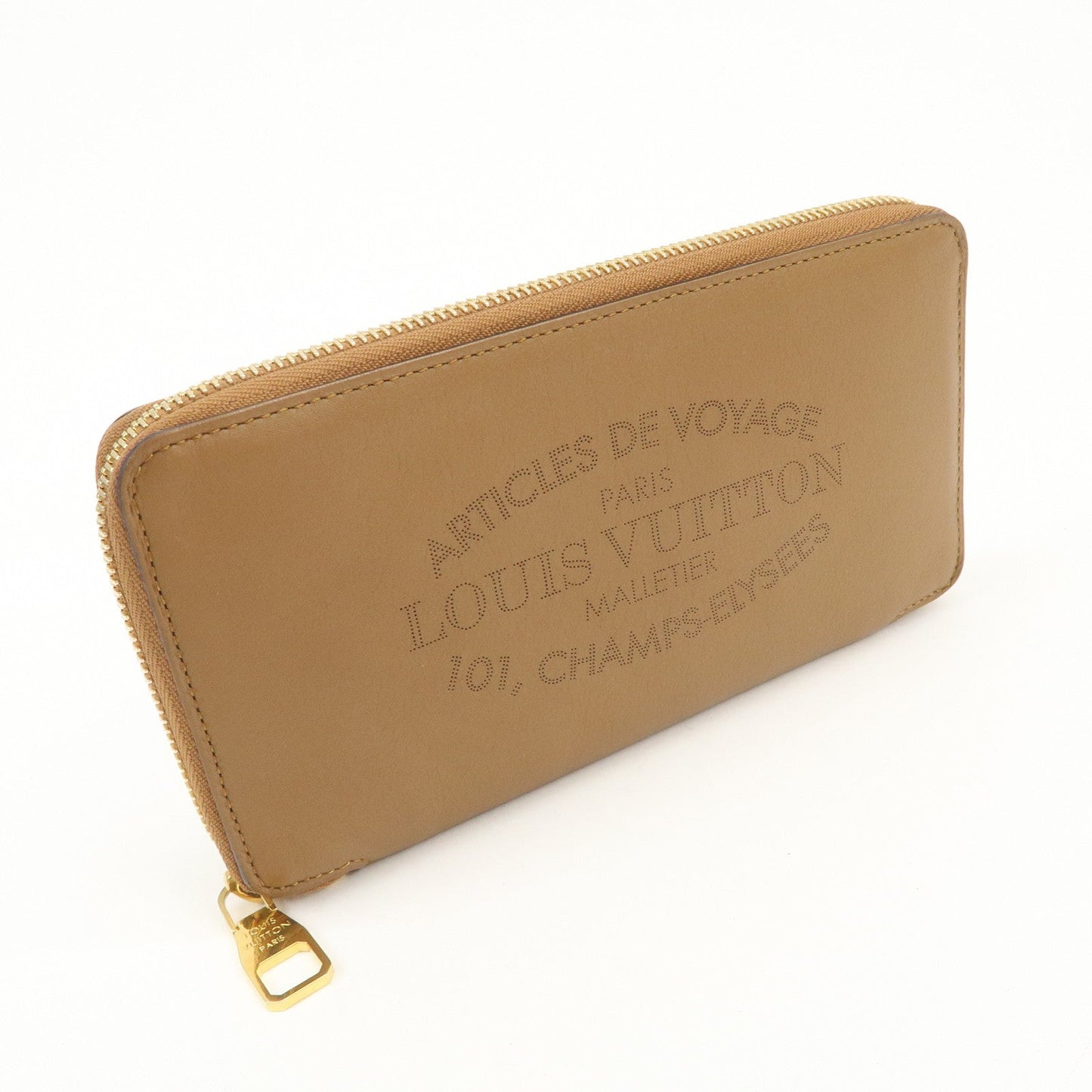 Louis Vuitton Parnassea Portefeuille Leather Round Zippy Wallet ?58209  d