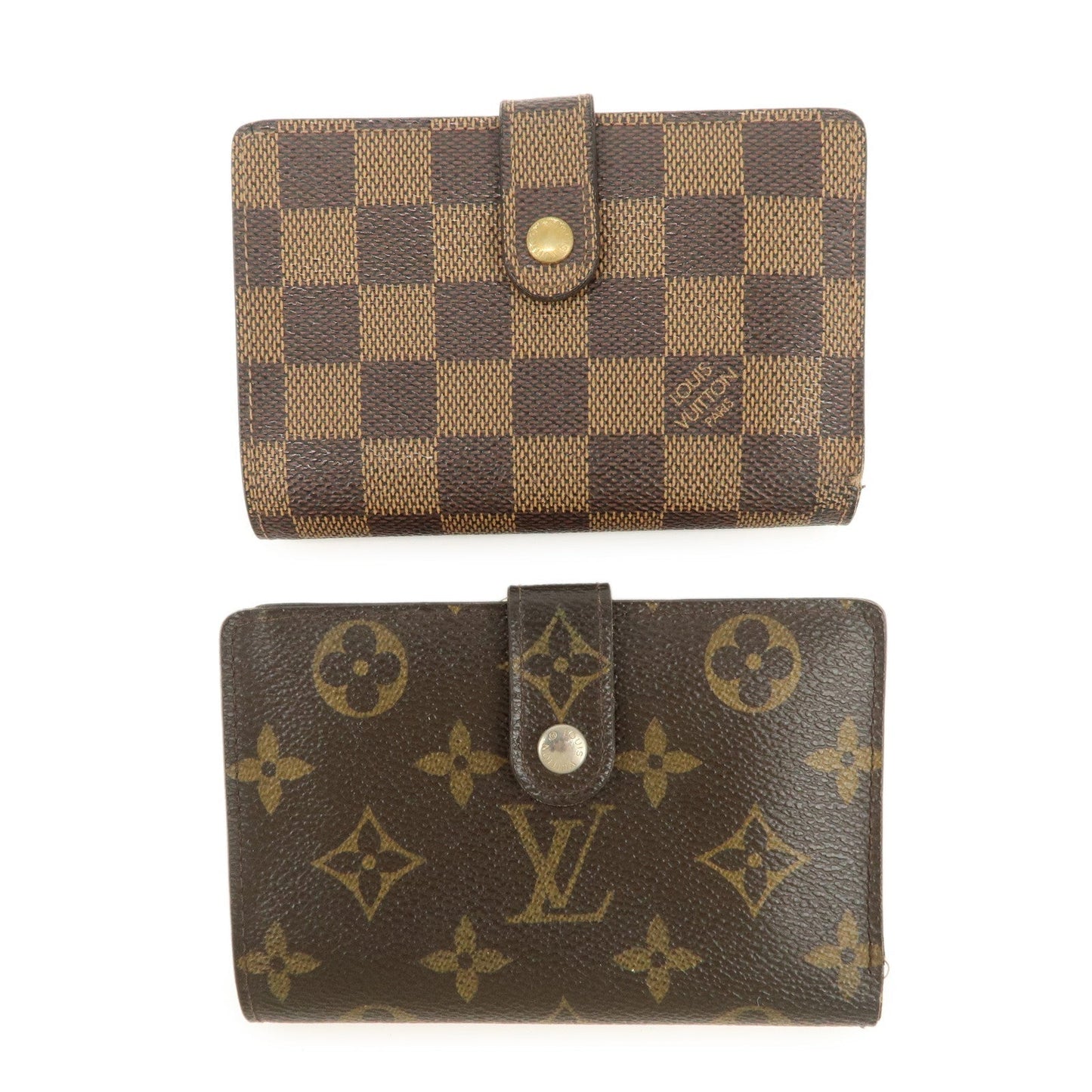 Louis Vuitton Set of 2 Monogram Damier Bi-fold Wallet M61207 N61664  d