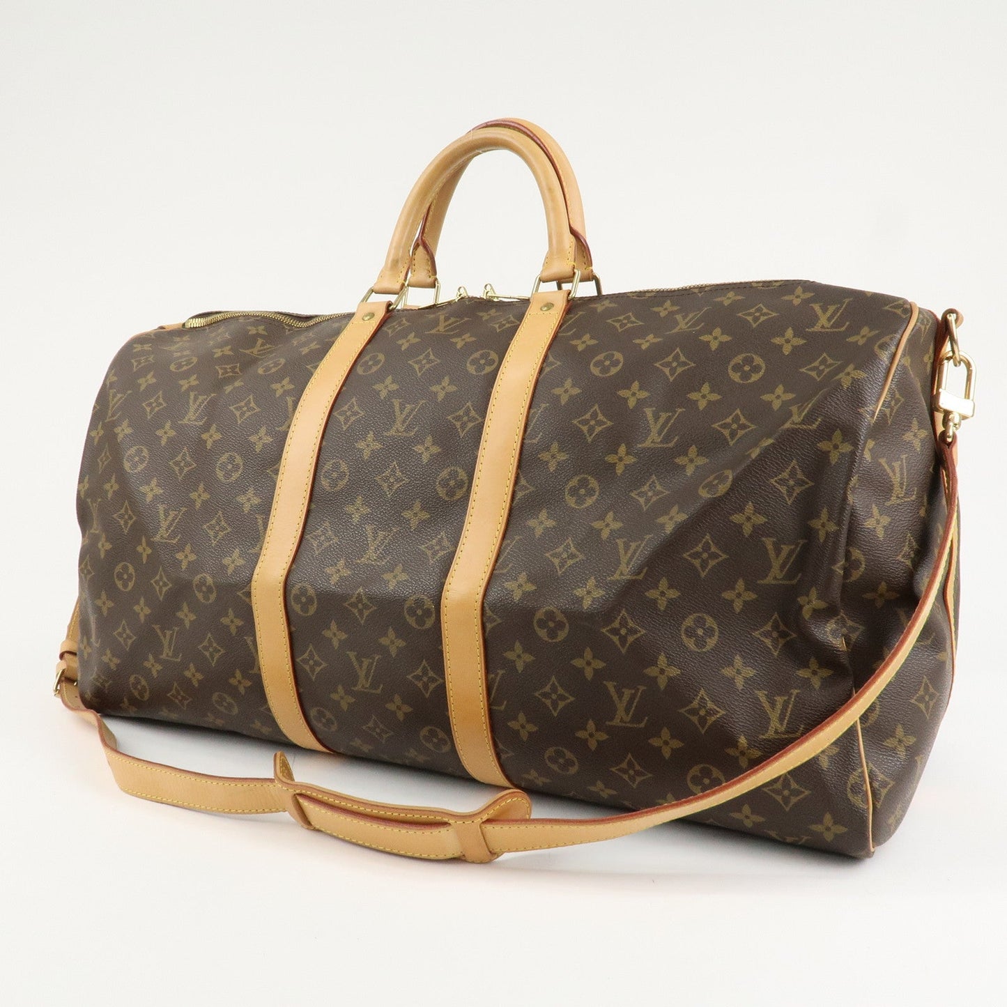 Louis Vuitton Monogram Keep All Bandouliere 55 Boston Bag M41414  d
