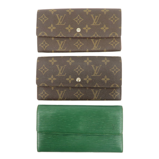 Louis Vuitton Monogram Epi Set of 3 Wallets M61723 M61724 M63574