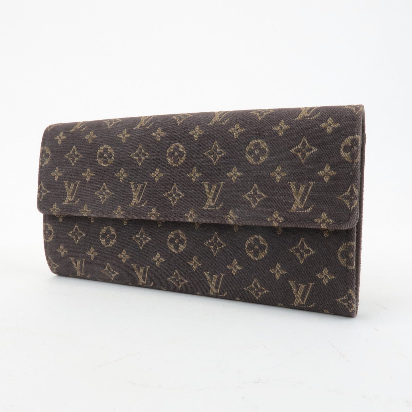Louis Vuitton Monogram Mini Lin Portefeuille Sarah Long Wallet M95234  d
