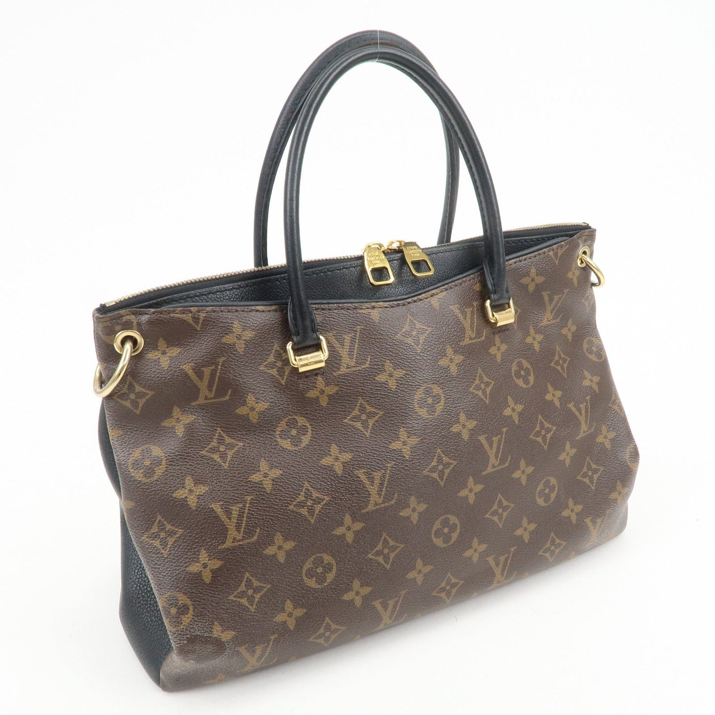 Louis Vuitton Monogram Pallas 2Way Bag Hand Bag Noir M42756