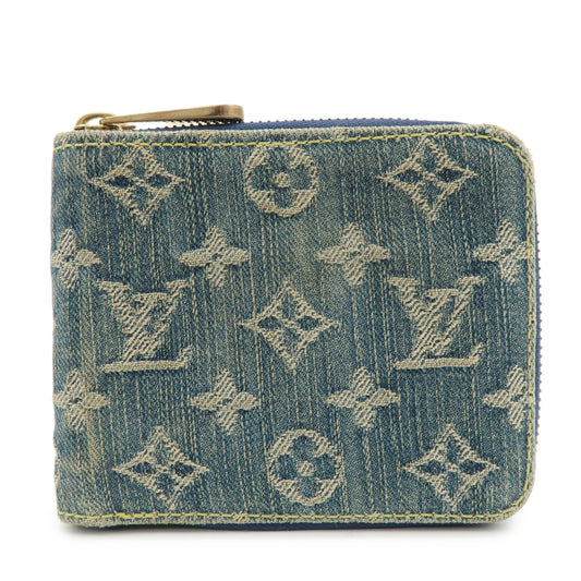 LLouis Vuitton Monogram Denim Mini Zippy Wallet Blue M95342