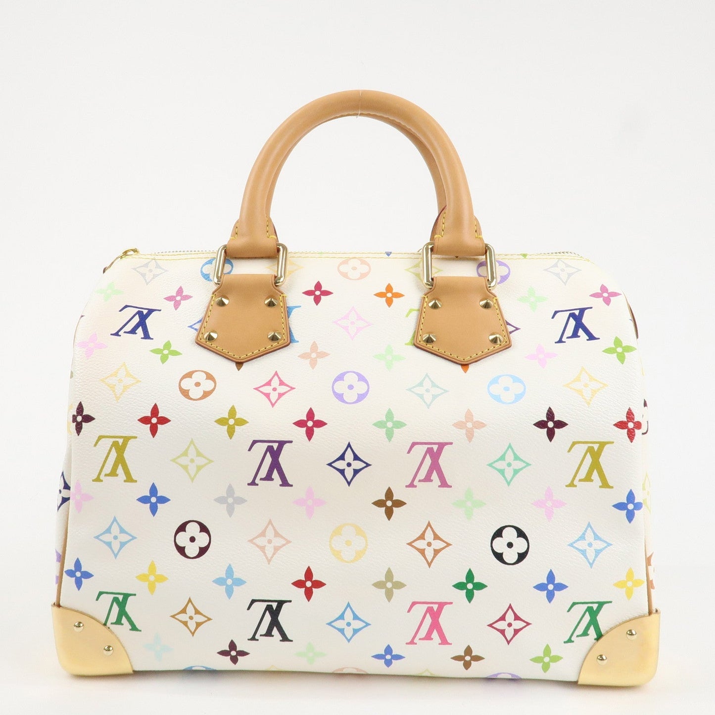 Louis Vuitton Monogram Multicolor Speedy 30 Hand Bag Blanc M92643  d