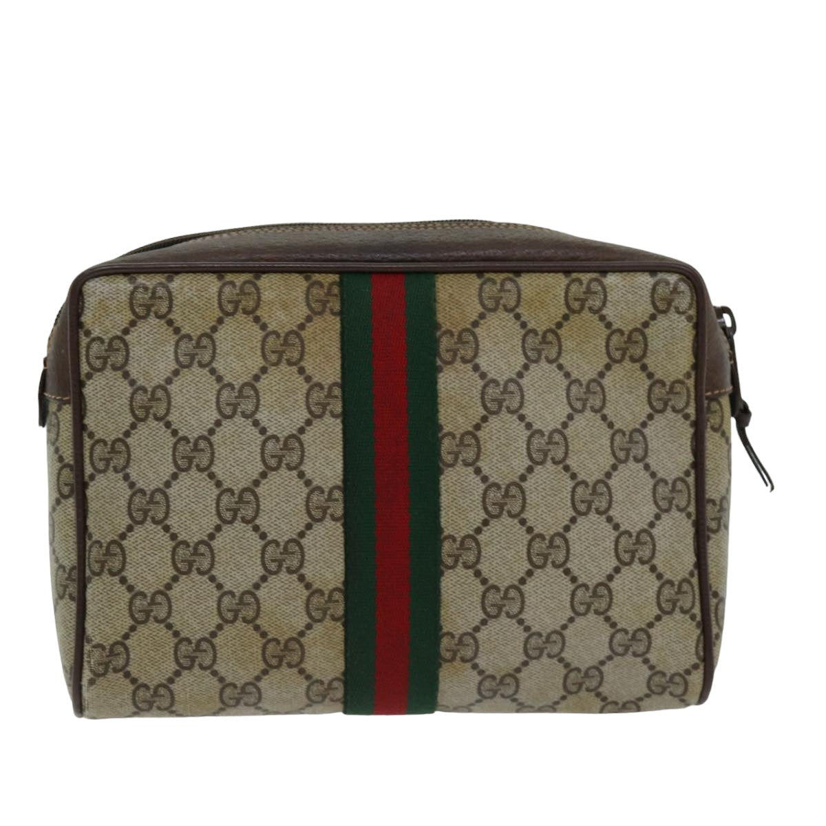 Gucci Sherry Beige Canvas Clutch Bag