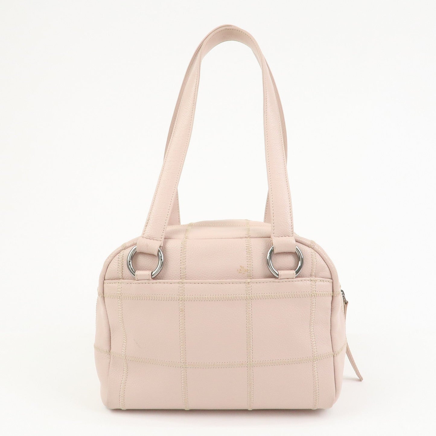 CHANEL Chocolate Bar COCO Mark Caviarskin Mini Boston Bag A26134