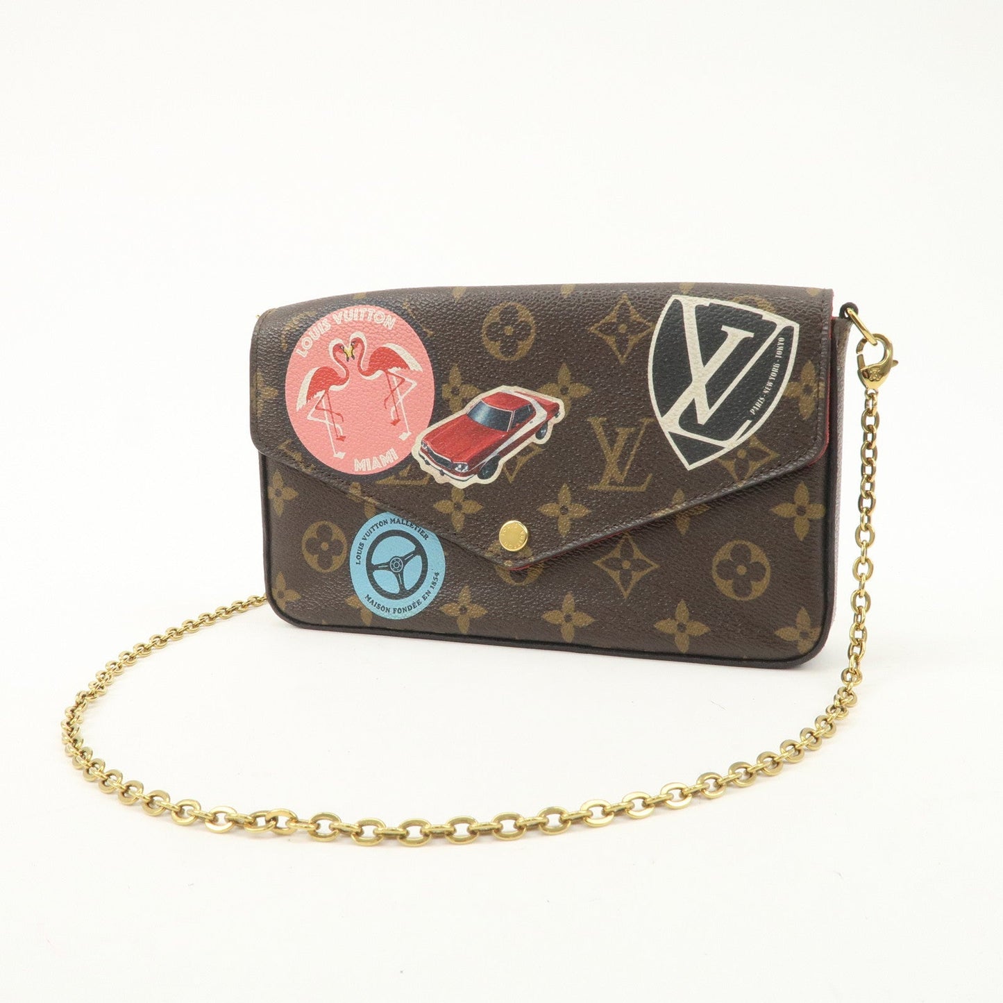 Louis Vuitton Monogram Pochette Felicie My World Tour Brown M62145