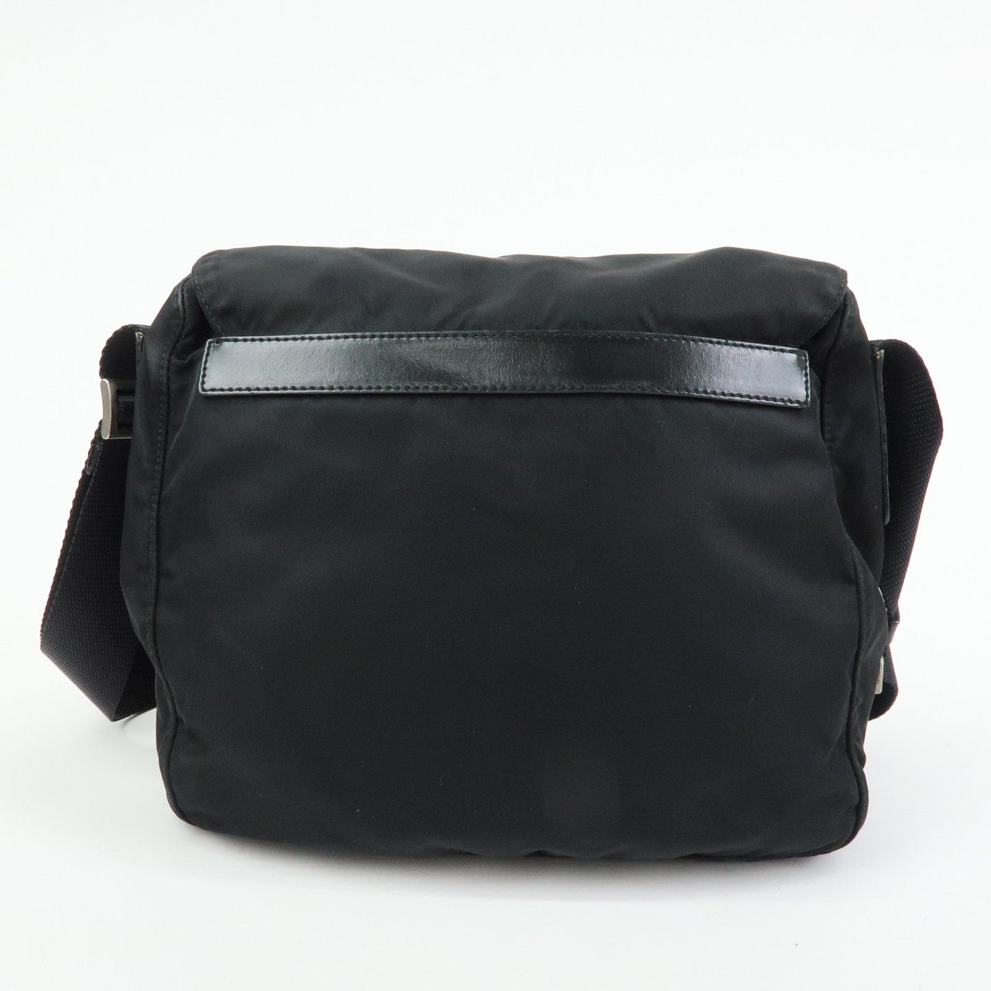 PRADA Triangle Logo Nylon Shoulder Bag Crossbody Bag Black BT8994