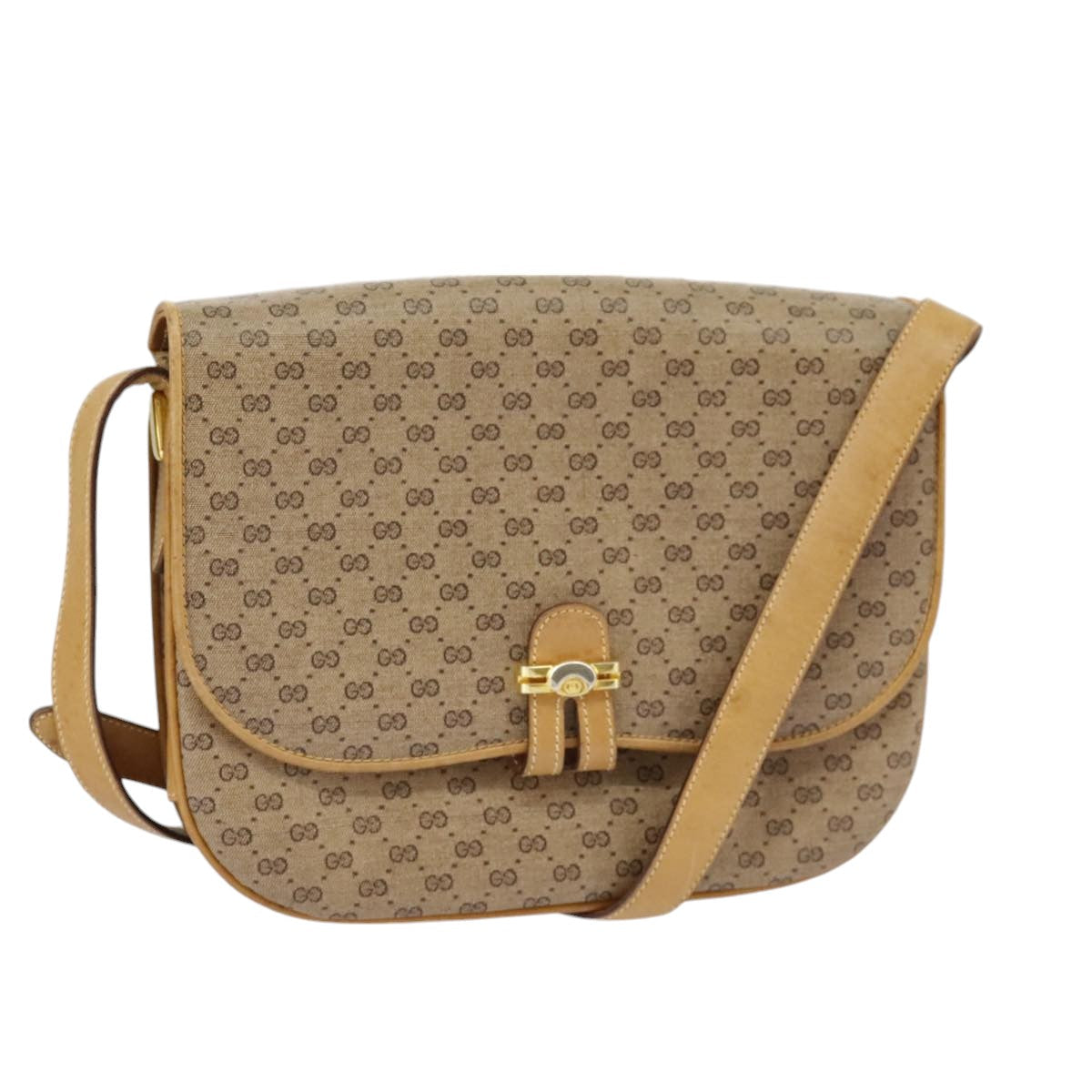 Gucci Micro Small Gg Canvas Beige Canvas Shoulder Bag