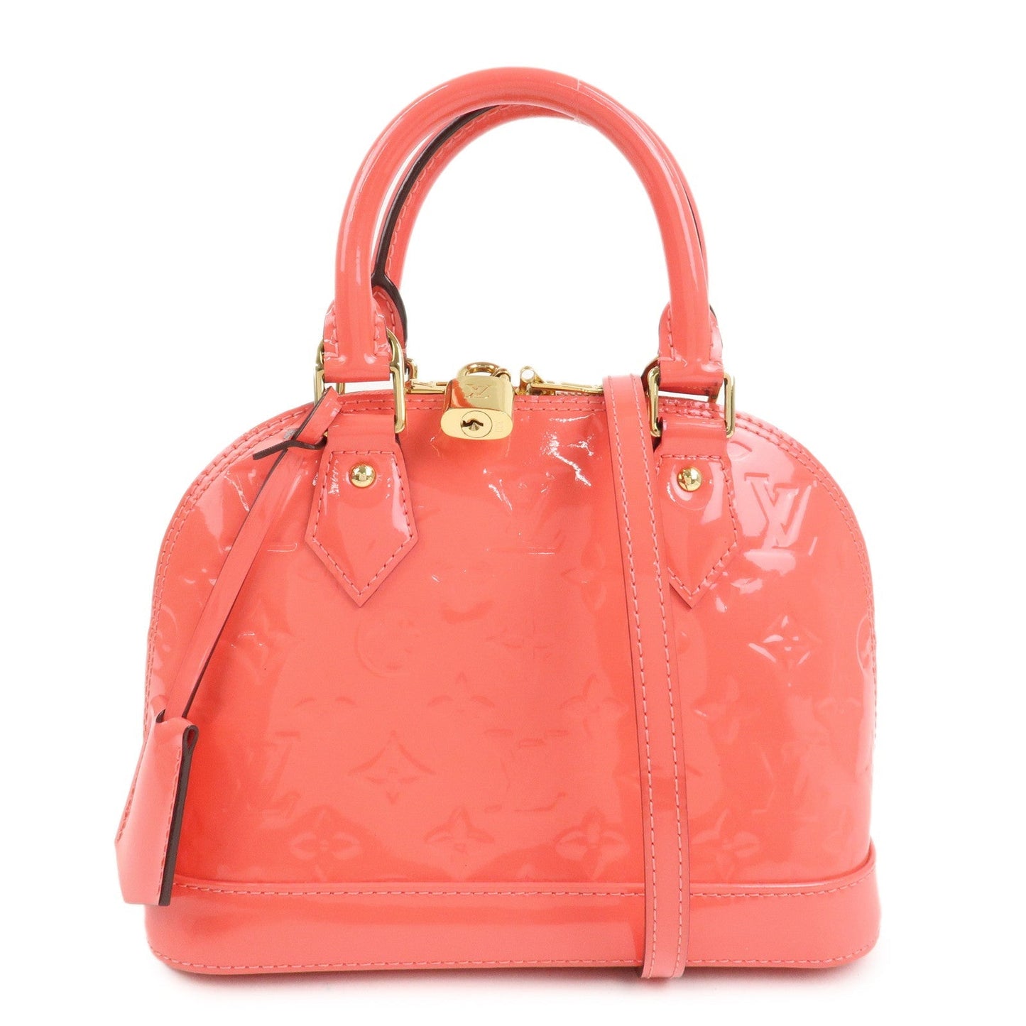 Louis Vuitton Monogram Vernis Alma BB 2Way Bag Hand Bag Rose Rich M90259