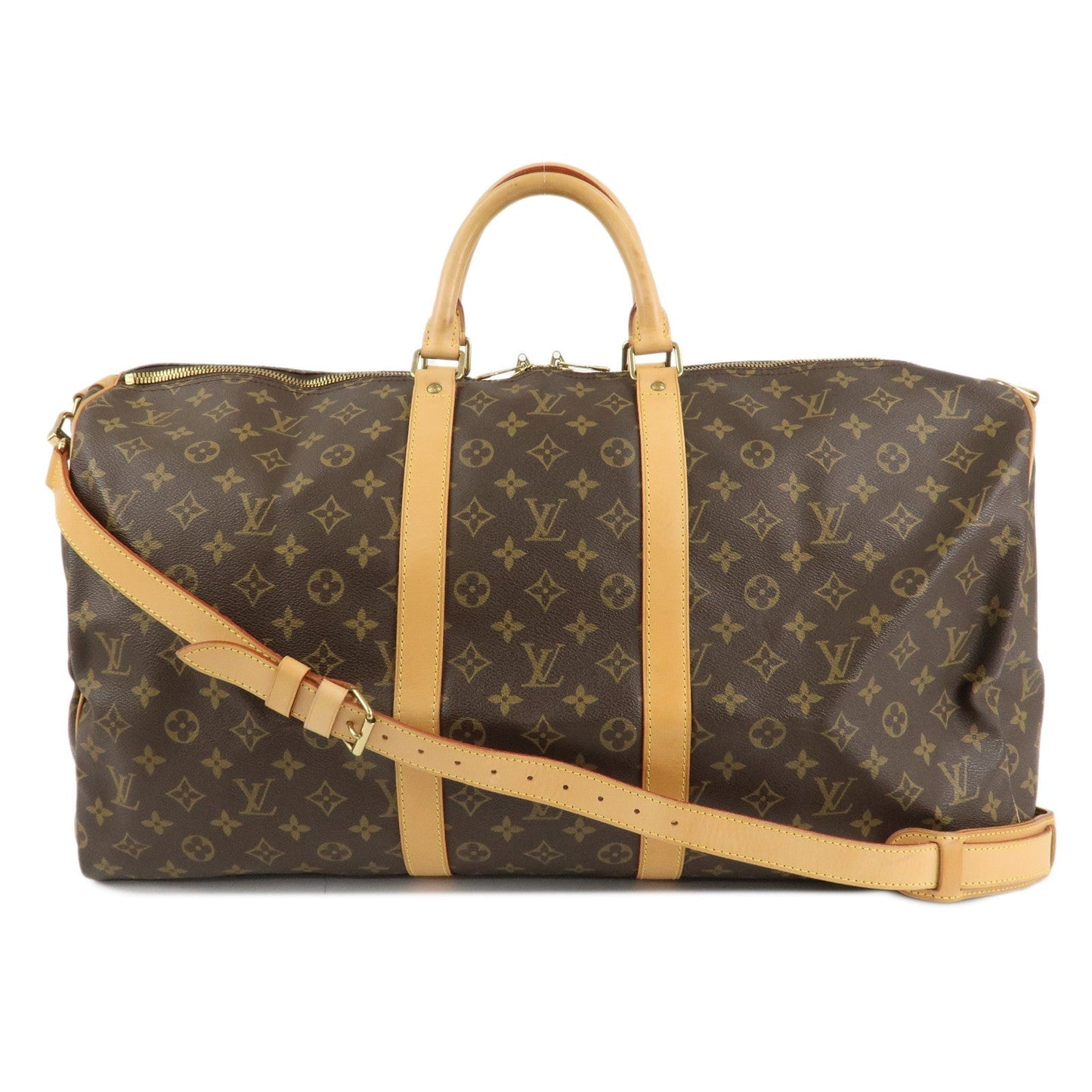 Louis Vuitton Monogram Keep All Bandouliere 55 Boston Bag M41414  d